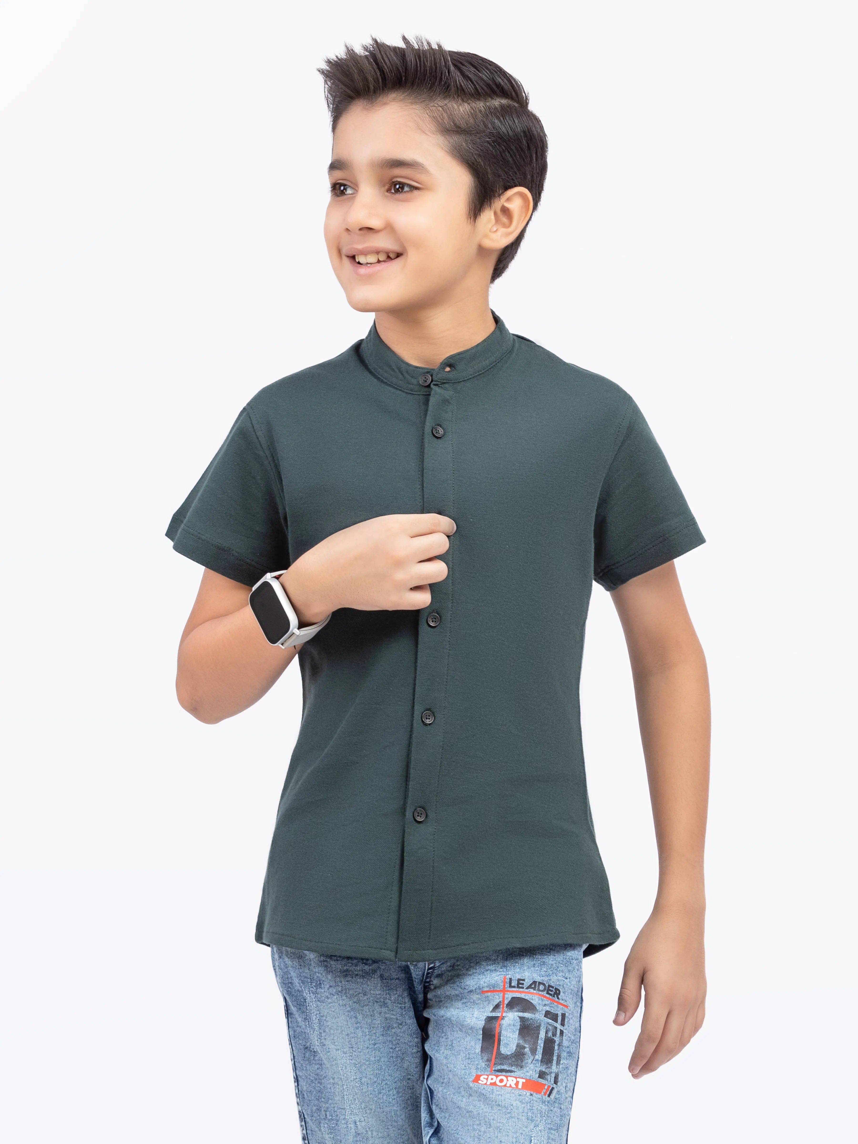 Boy's Green Shirt - EBTS24-27558
