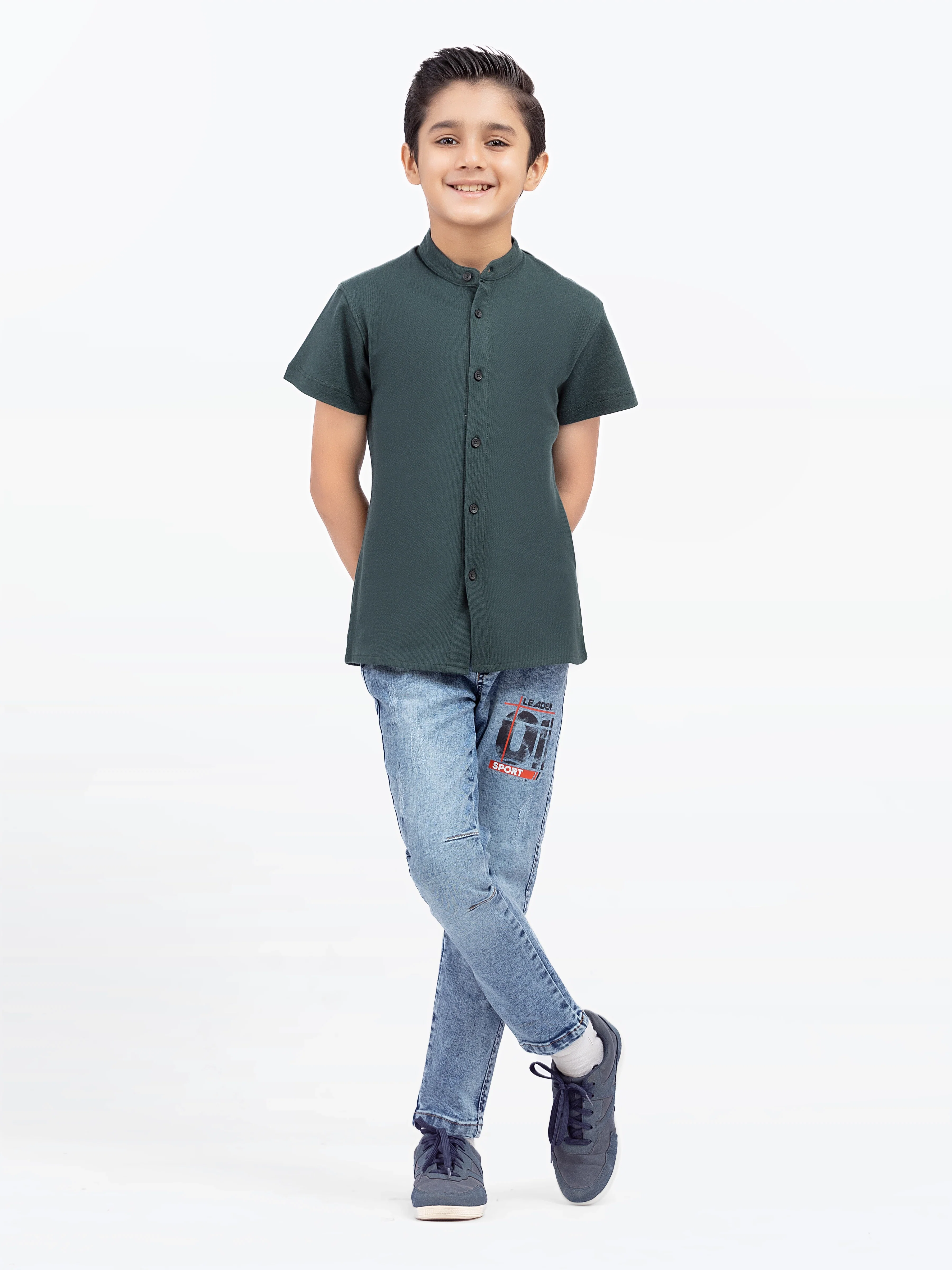 Boy's Green Shirt - EBTS24-27558 - Image 2
