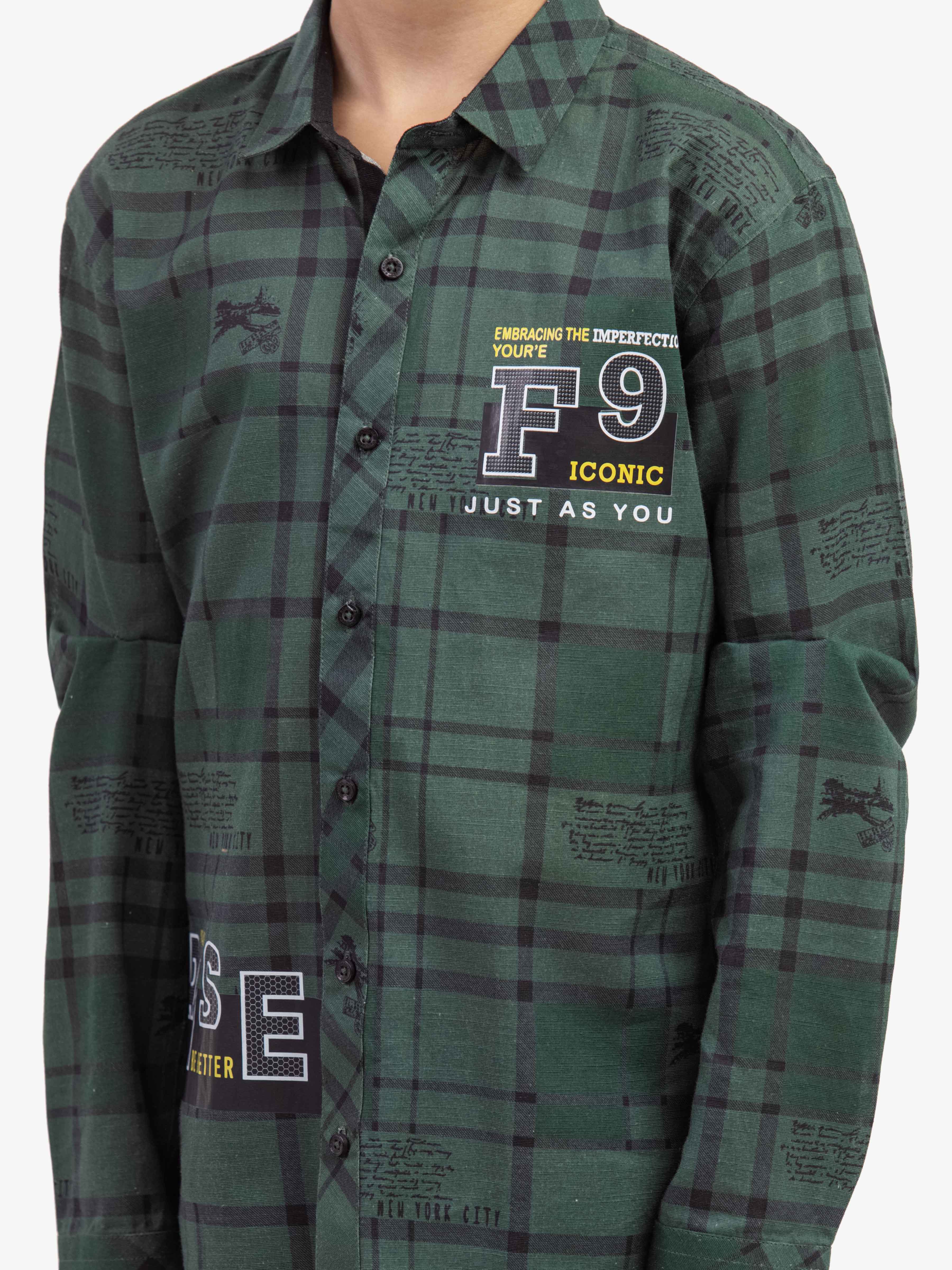 Boy's Green Shirt - EBTS5-27629 - Image 3