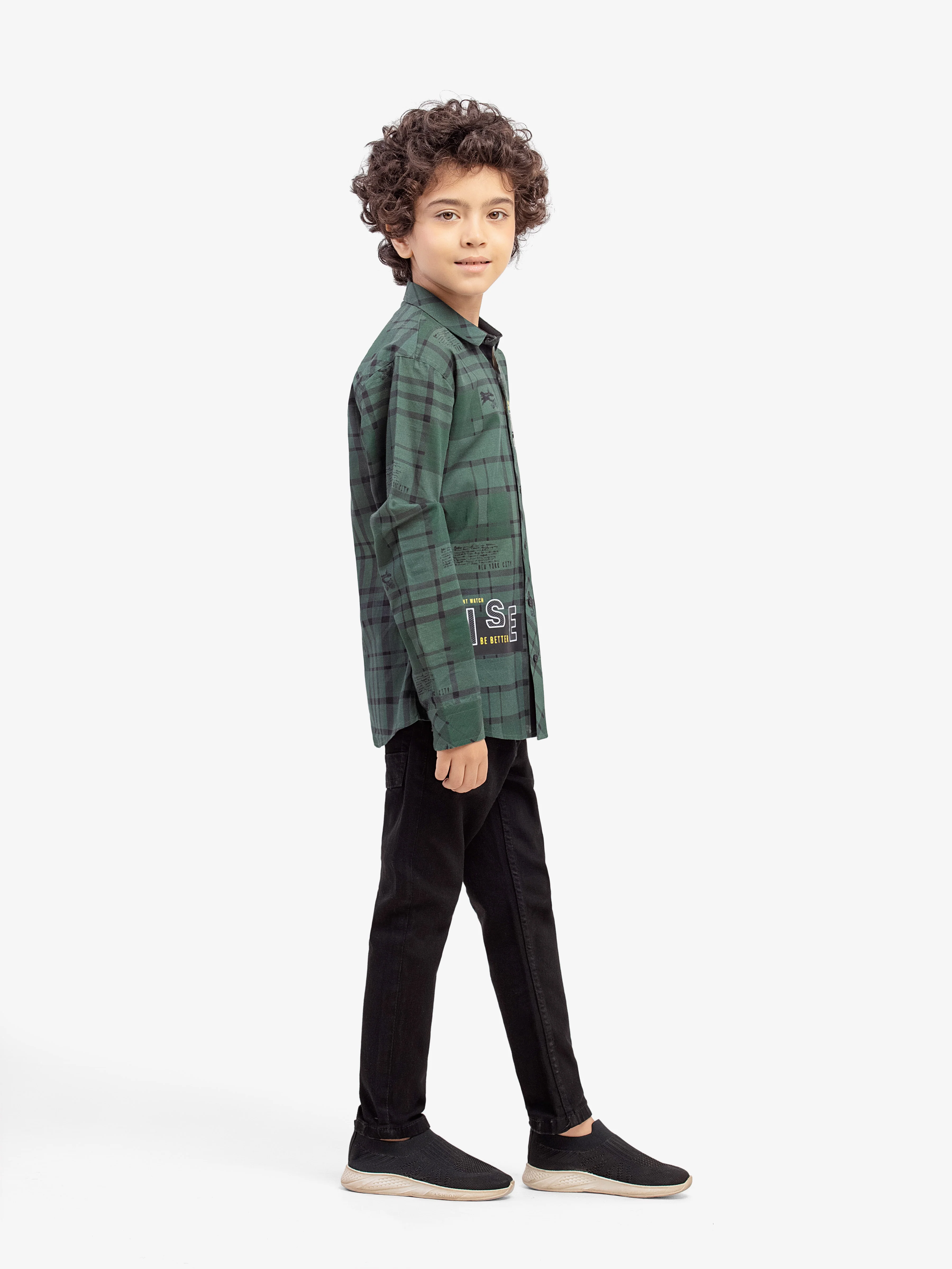 Boy's Green Shirt - EBTS5-27629 - Image 4