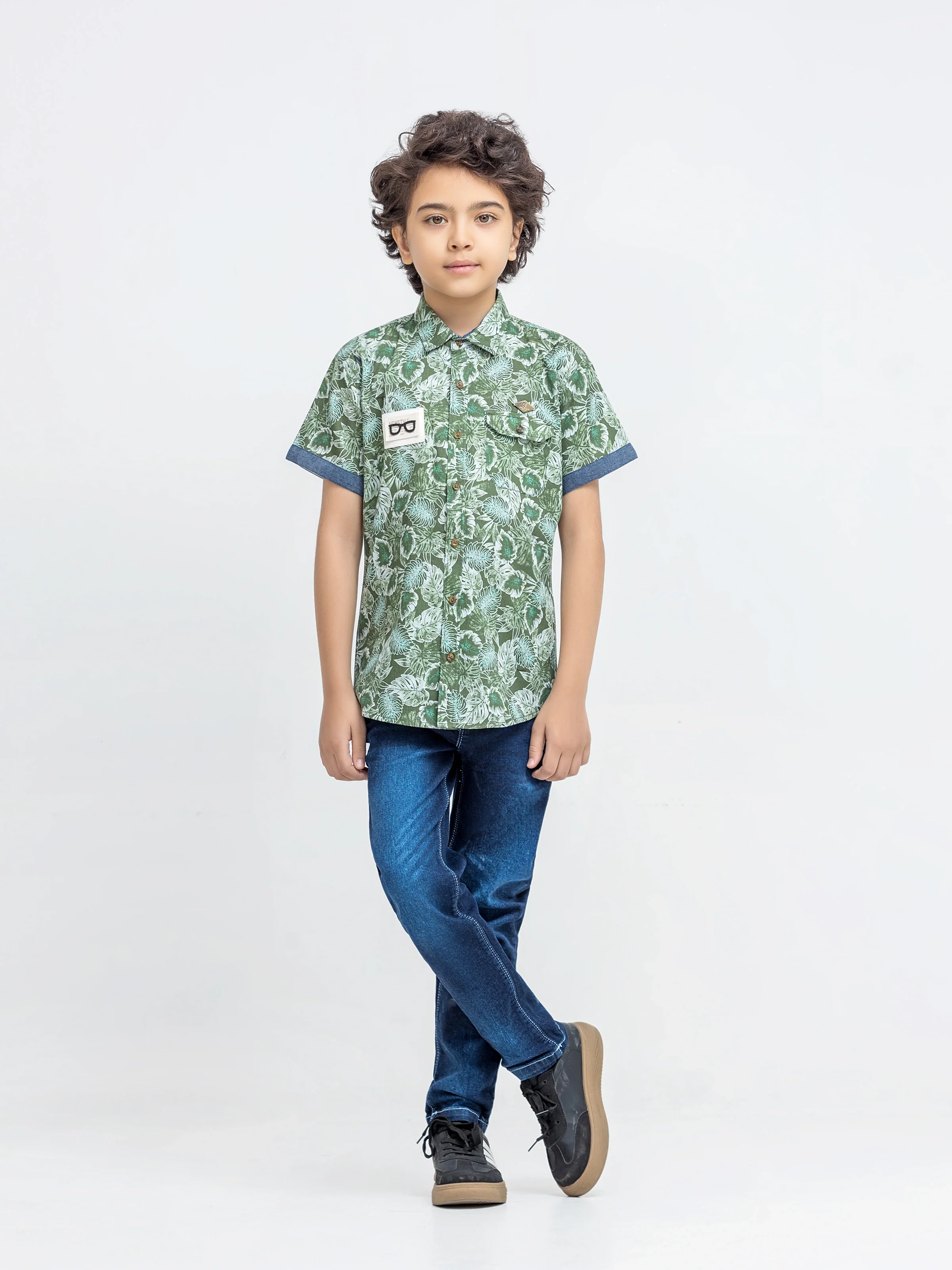 Boy's Green Shirt - EBTS5-27677 - Image 2