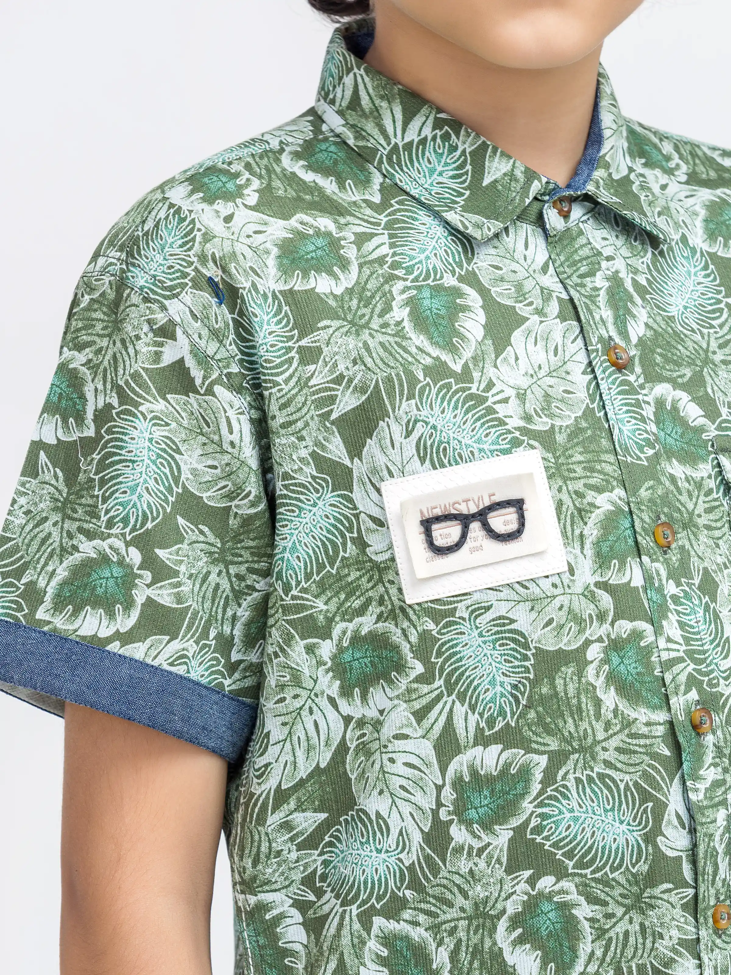 Boy's Green Shirt - EBTS5-27677 - Image 3