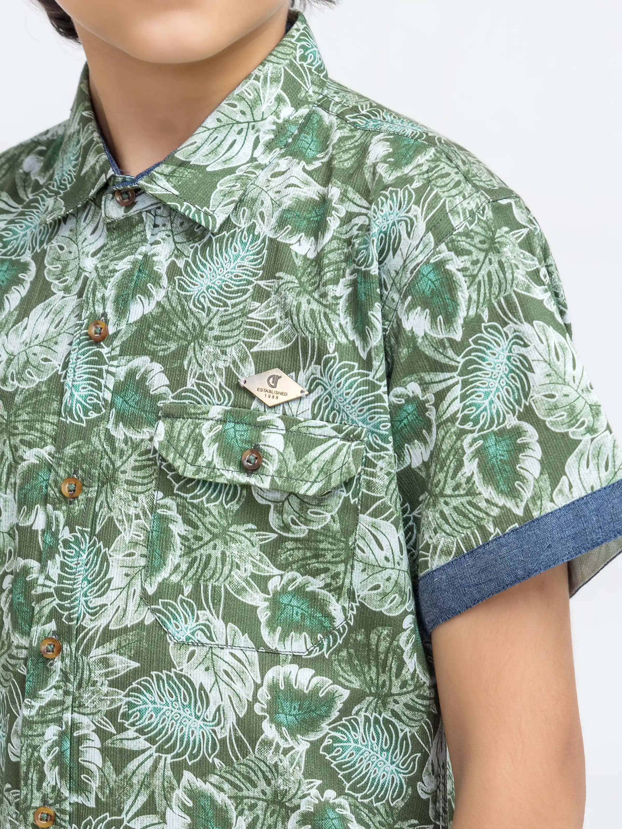 Boy's Green Shirt - EBTS5-27677 - Image 4