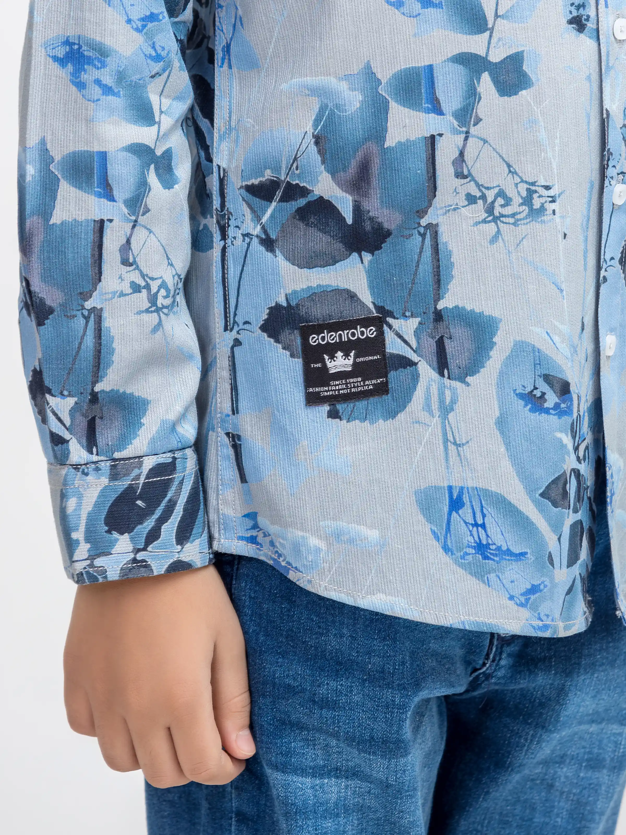 Boy's Grey & Blue Shirt - EBTSF5-27675 - Image 4