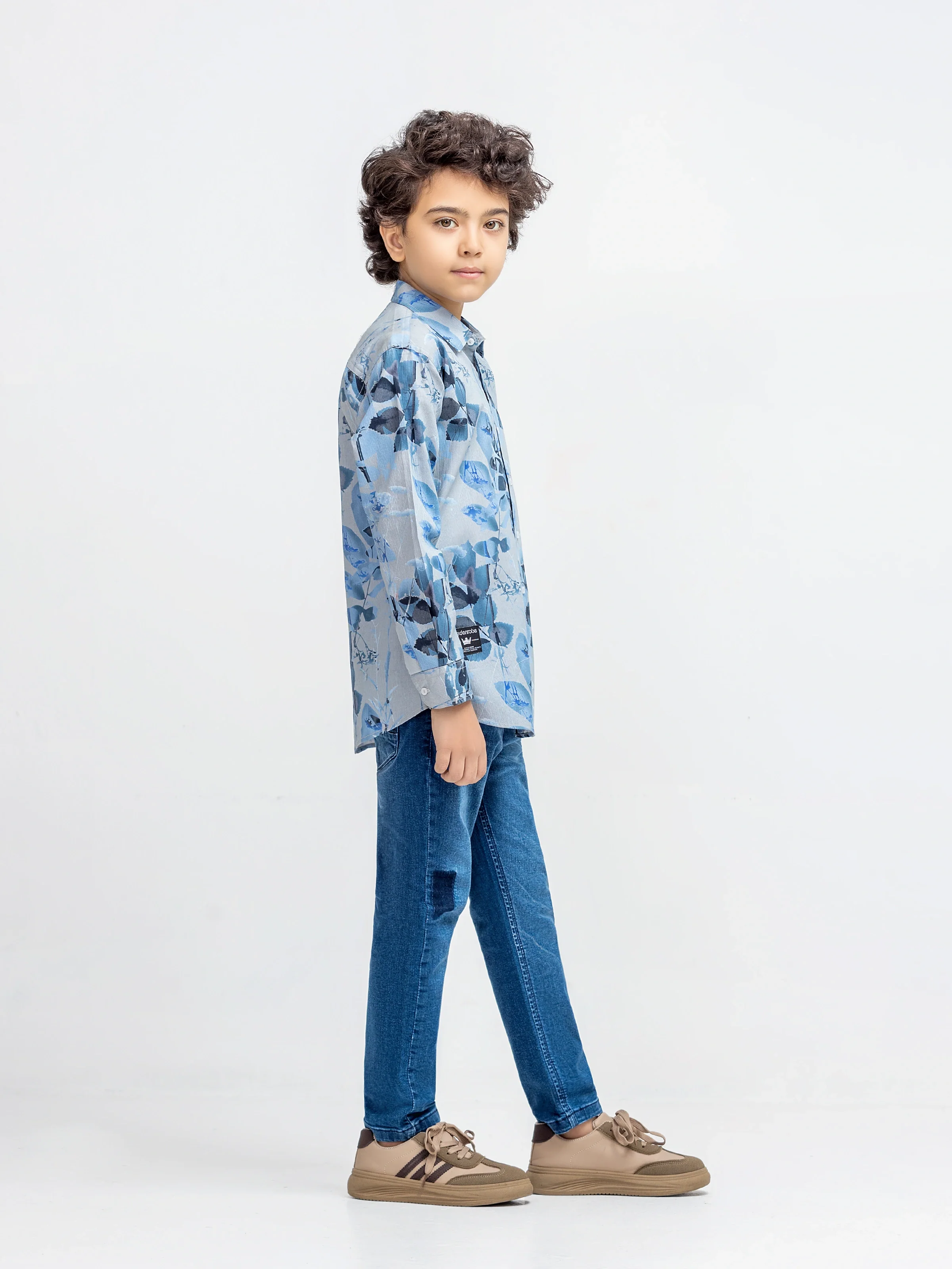 Boy's Grey & Blue Shirt - EBTSF5-27675 - Image 5