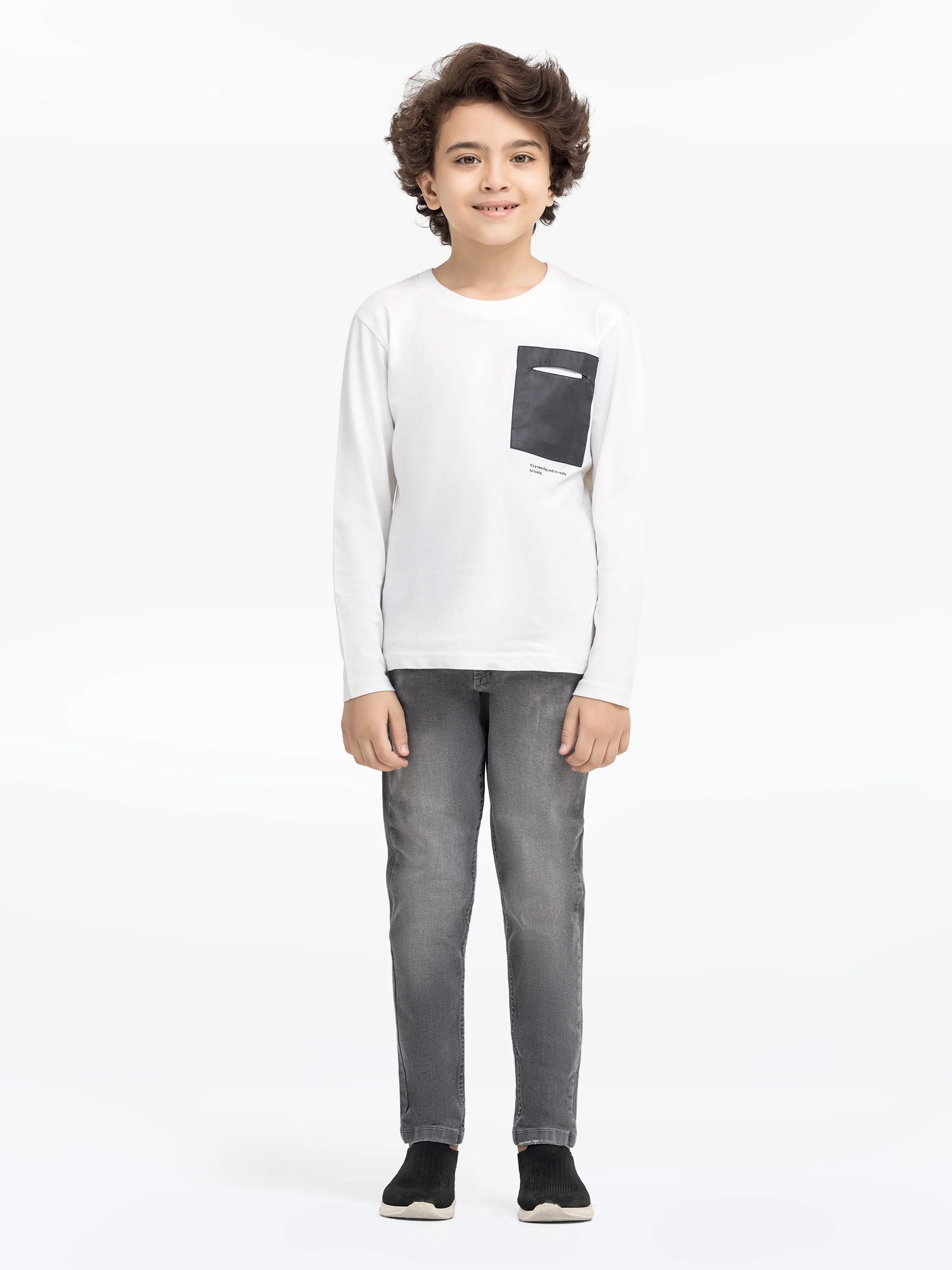 Boy's Grey Denim Pant - EBBDP5-008 - Image 2