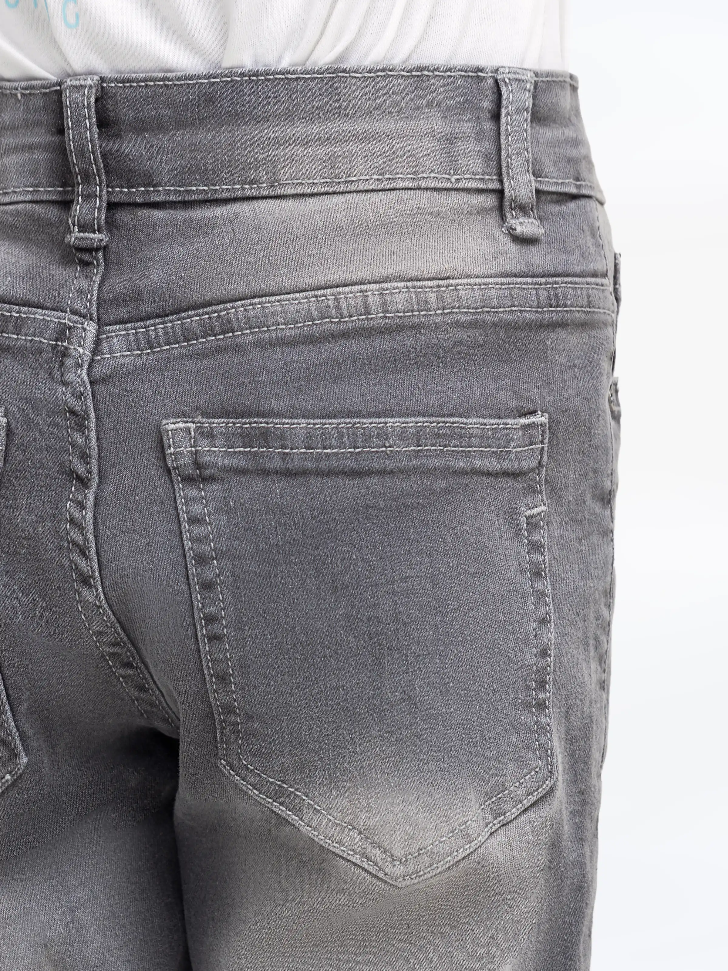 Boy's Grey Denim Pant - EBBDP5-008 - Image 4