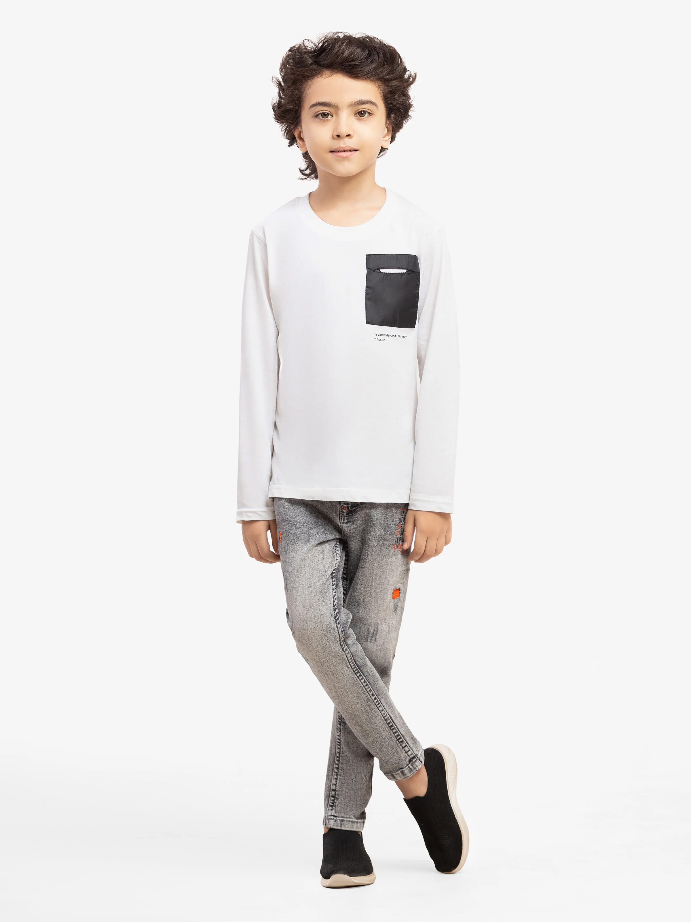 Boy's Grey Denim Pant - EBBDP5-018 - Image 2