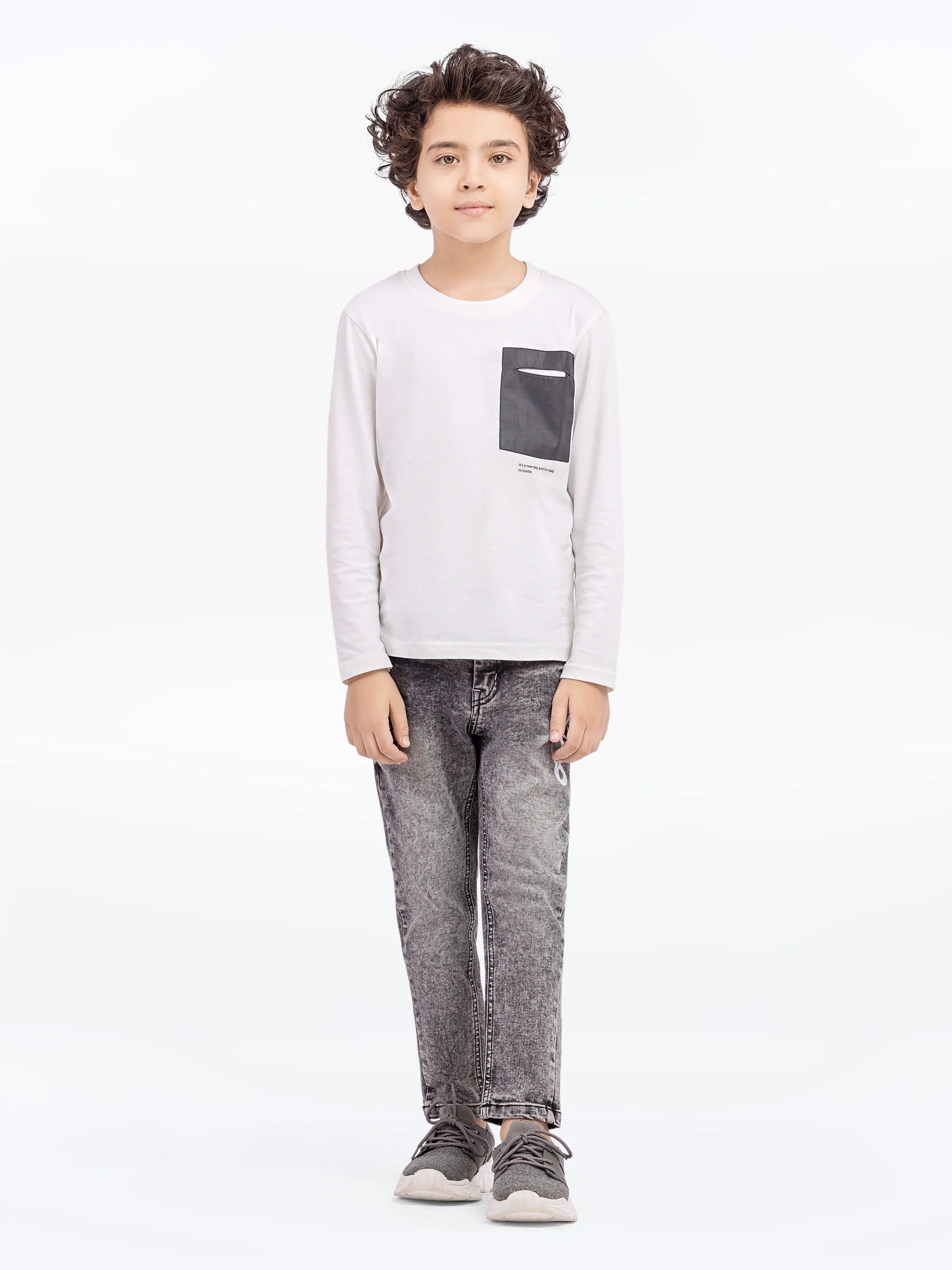 Boy's Grey Denim Pant - EBBDP5-024 - Image 2