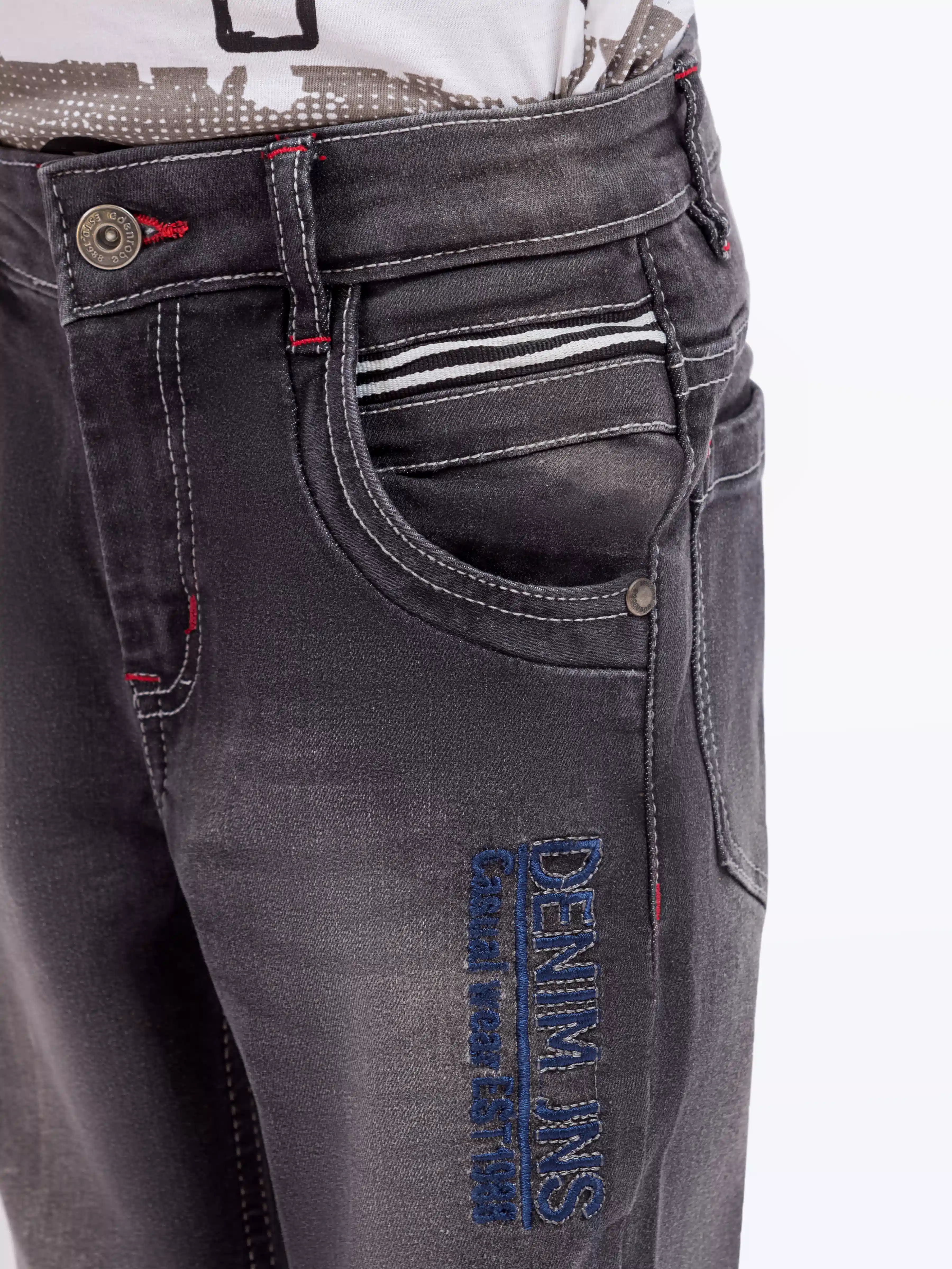Boy's Grey Denim Pant - EBBDP5-037 - Image 2