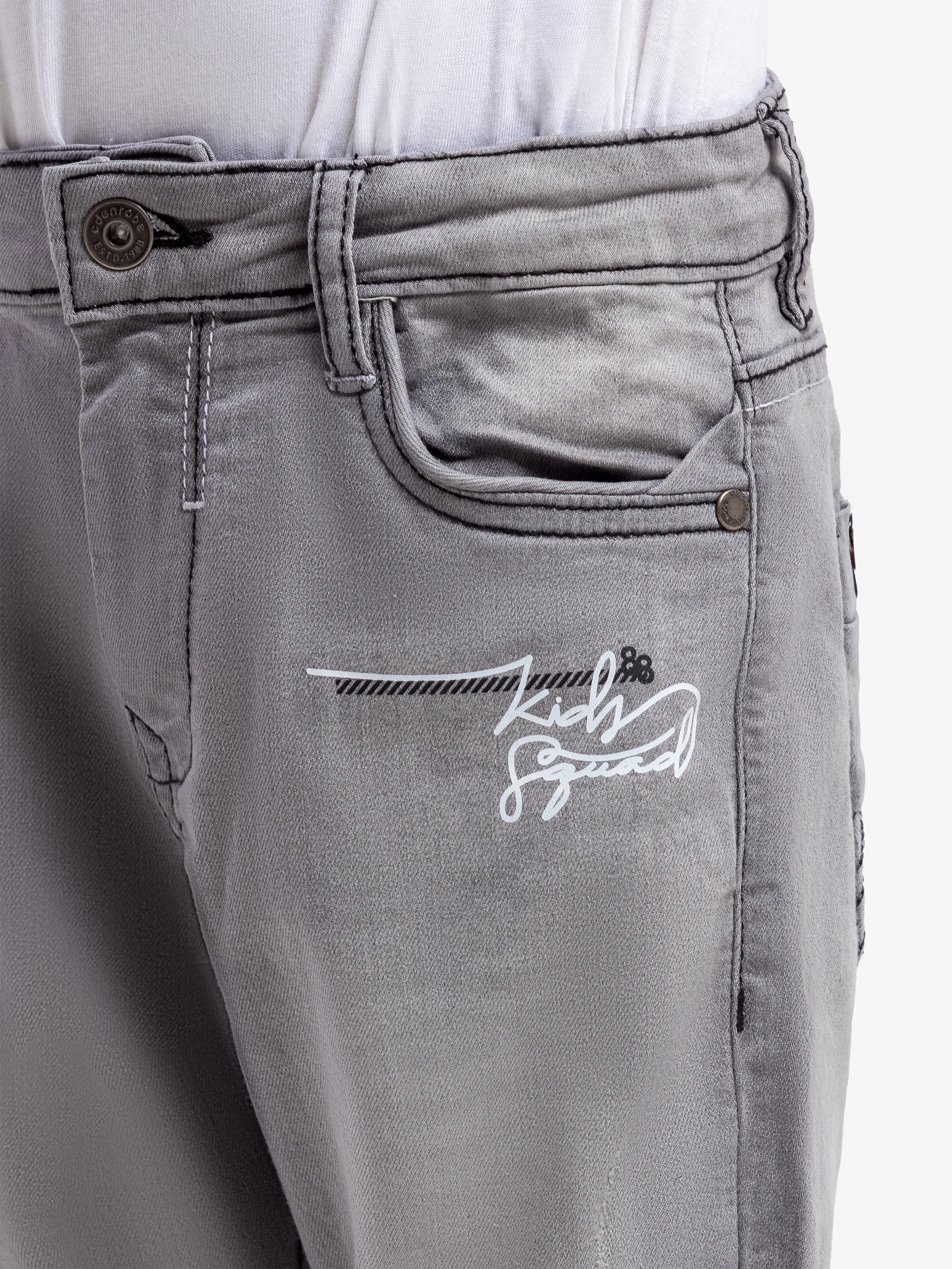 Boy's Grey Denim Pant - EBBDP5-043 - Image 2