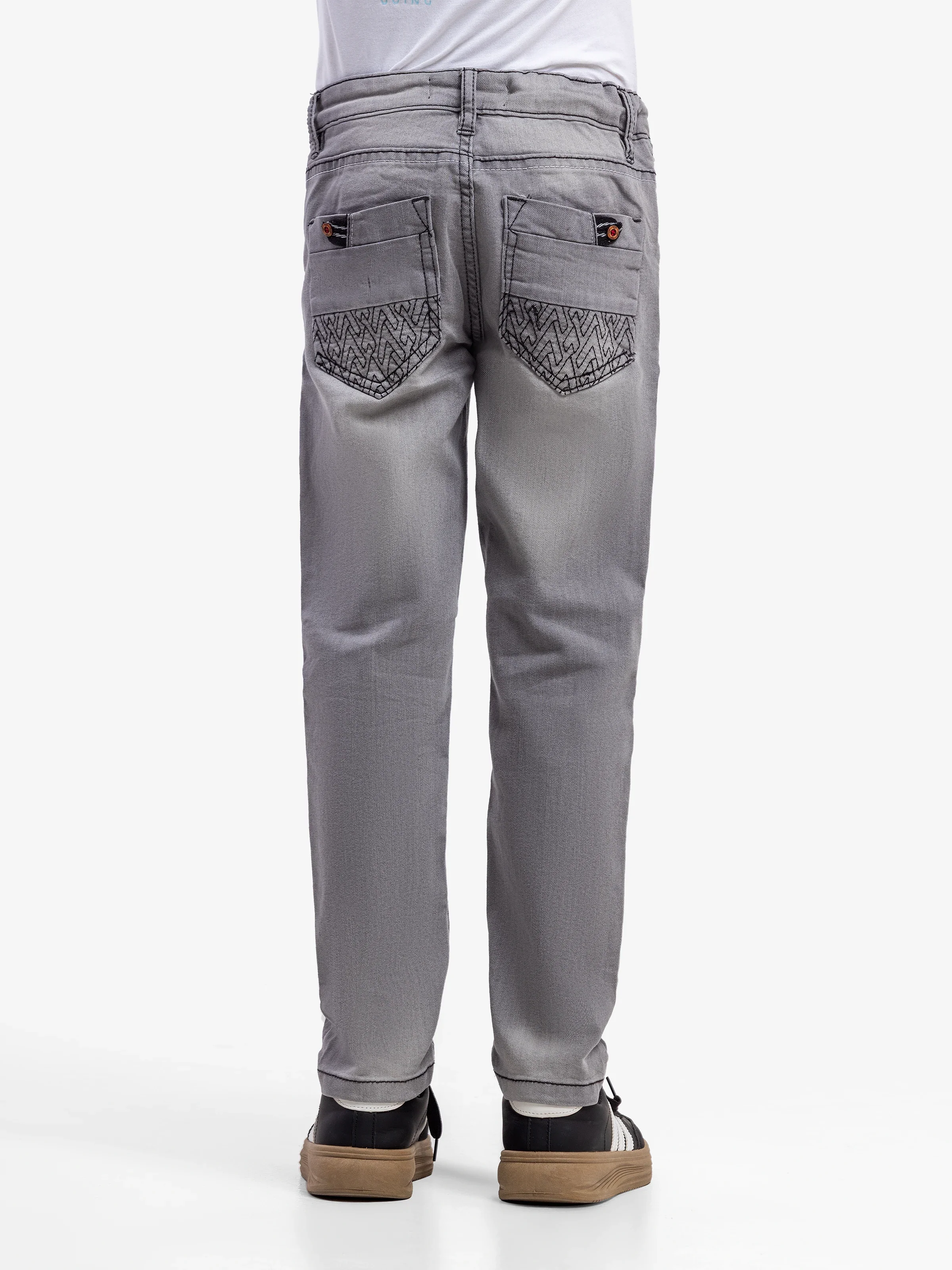 Boy's Grey Denim Pant - EBBDP5-043 - Image 5