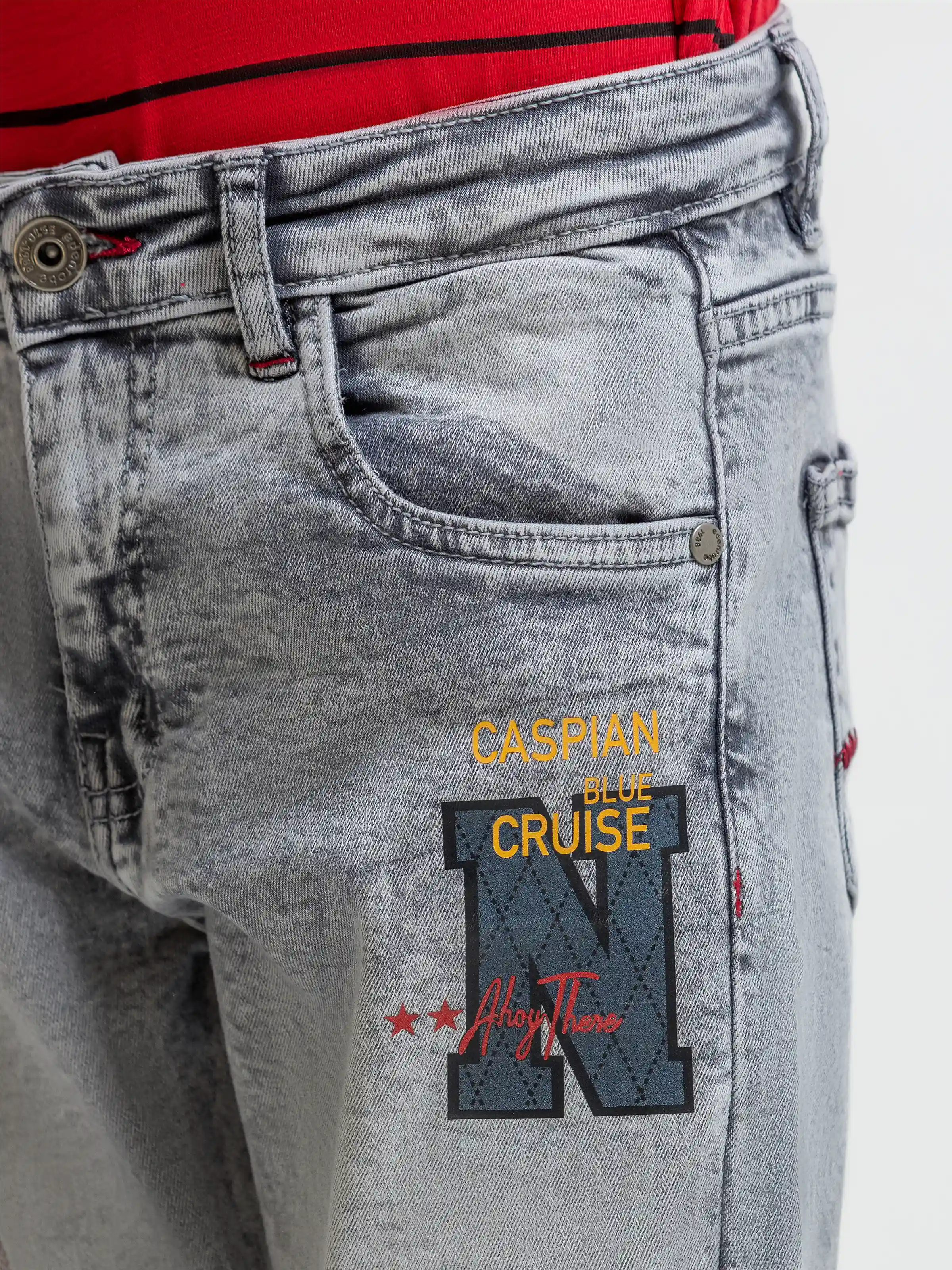 Boy's Grey Denim Pant - EBBDP6-005 - Image 3