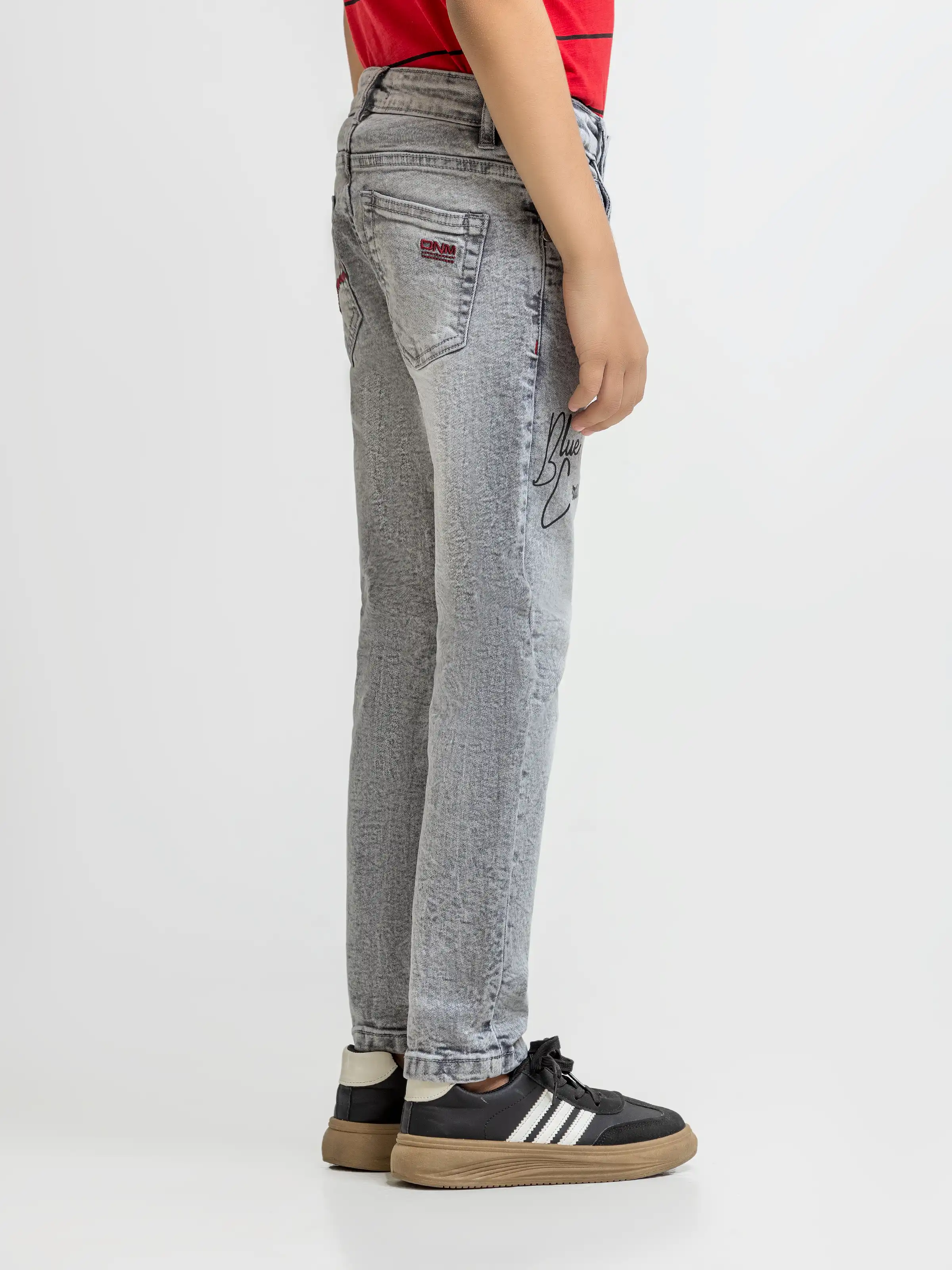Boy's Grey Denim Pant - EBBDP6-005 - Image 4