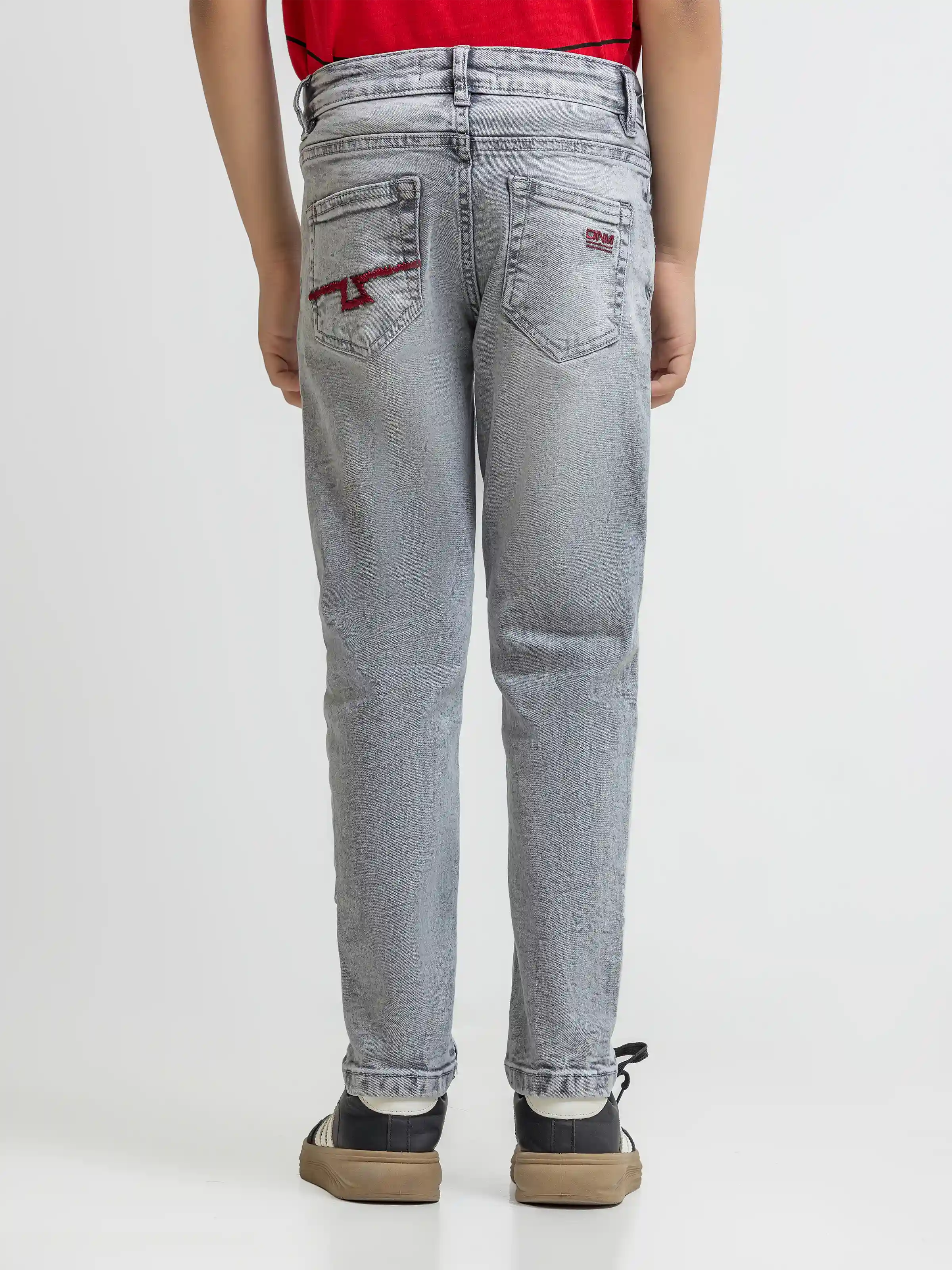 Boy's Grey Denim Pant - EBBDP6-005 - Image 5