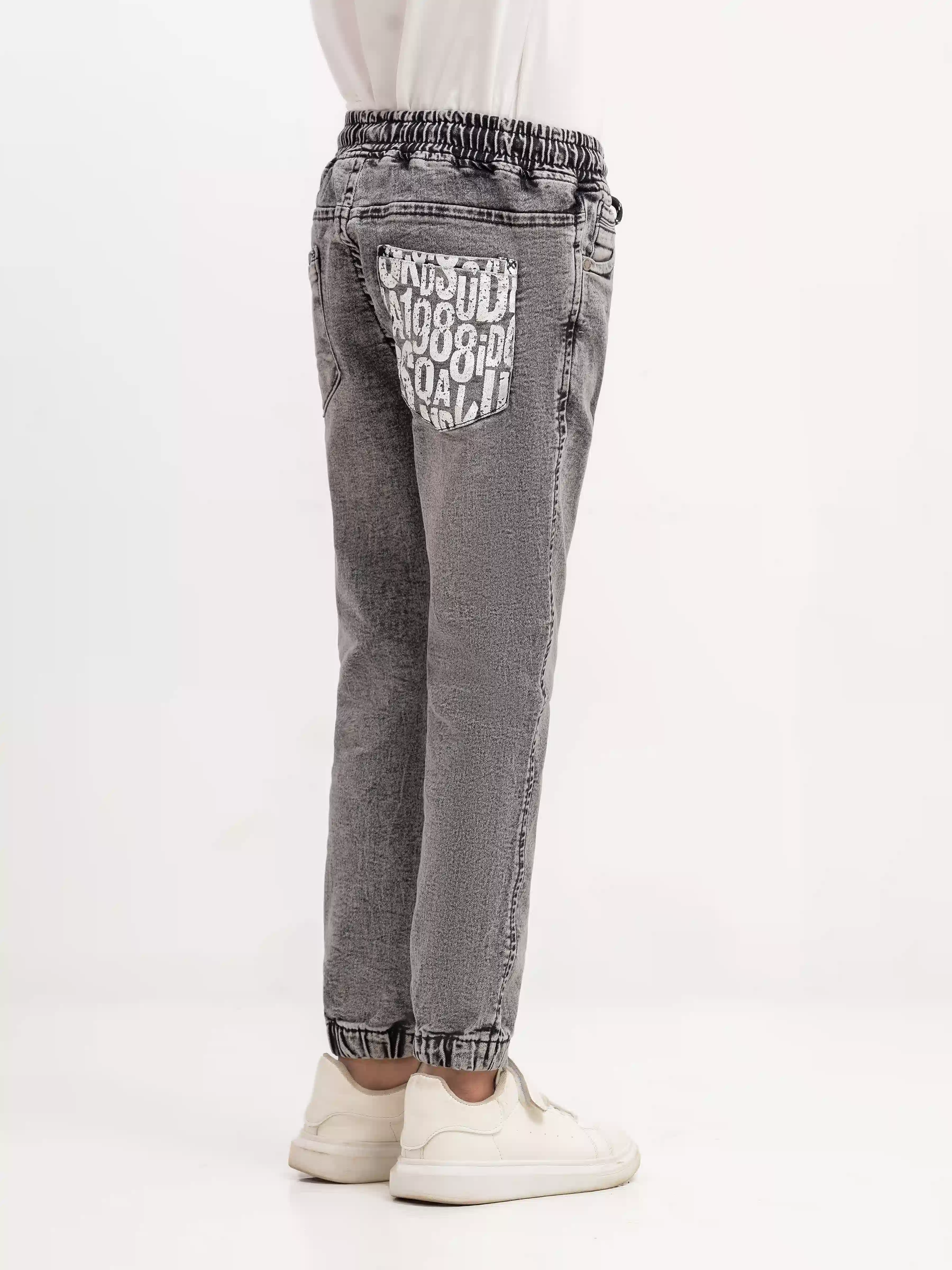 Boy's Grey Denim Pant - EBBDP6-010 - Image 5
