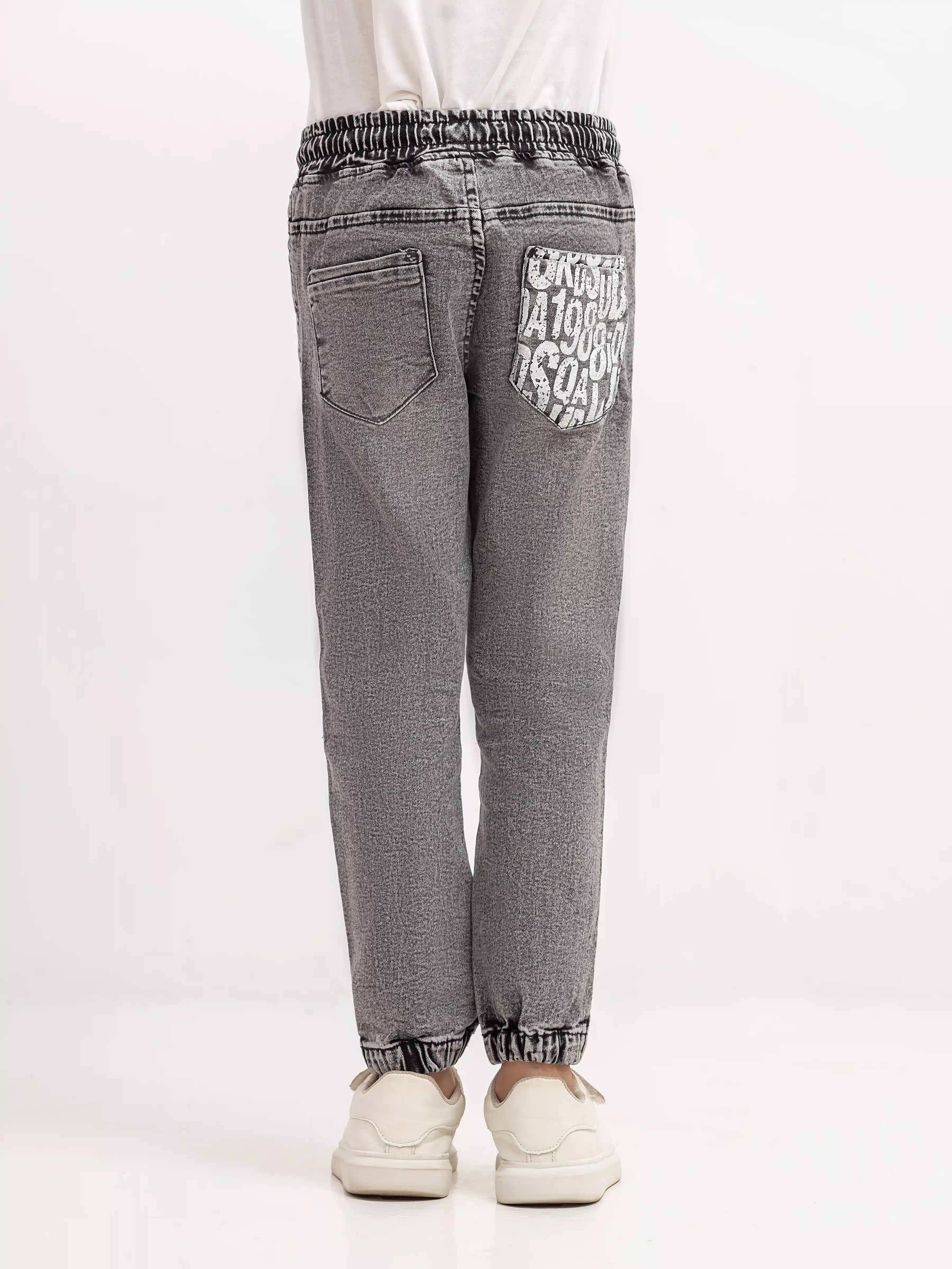 Boy's Grey Denim Pant - EBBDP6-010 - Image 6