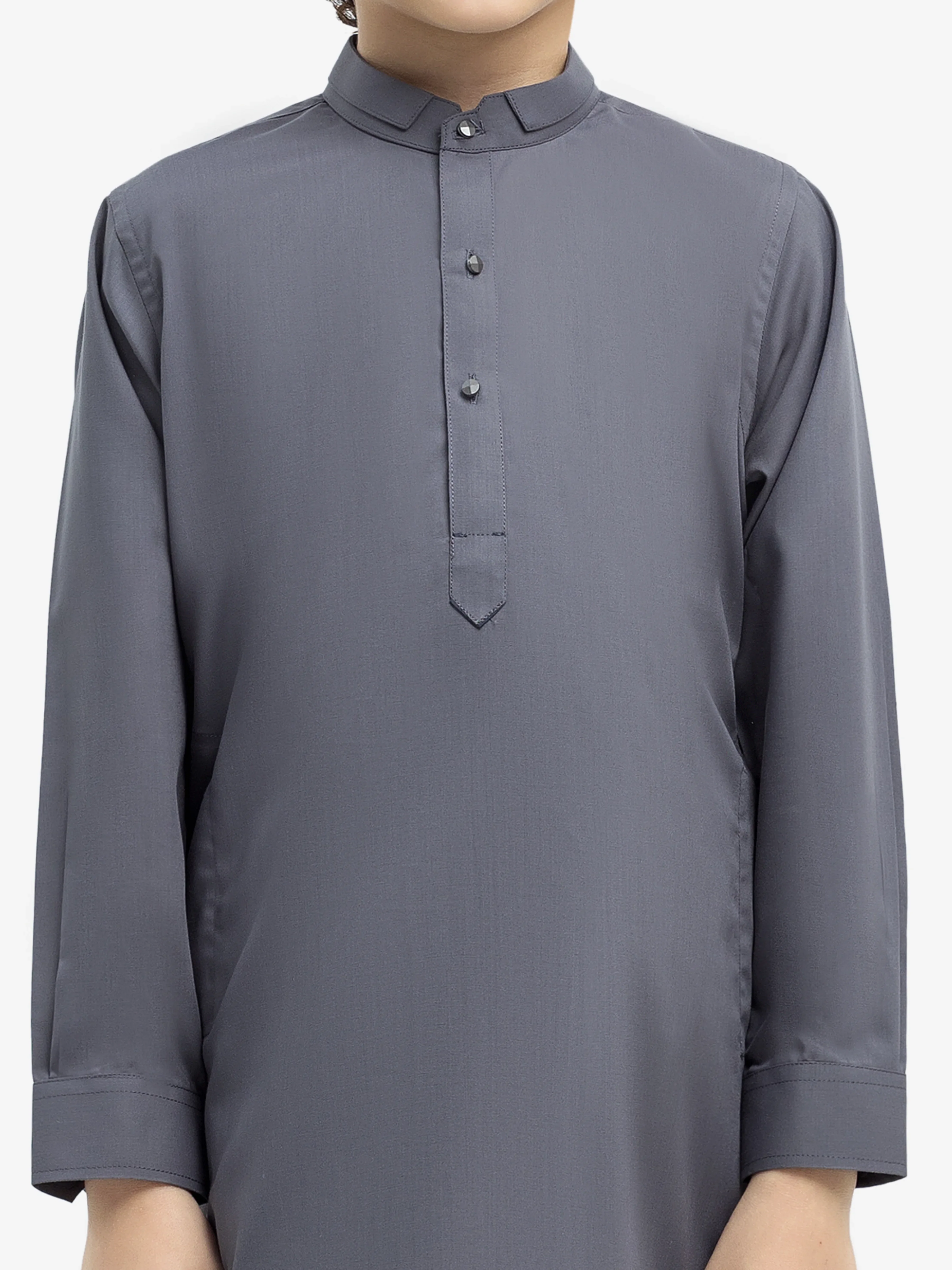 Boy's Grey Kurta Shalwar - EBTKS24-3985 - Image 3