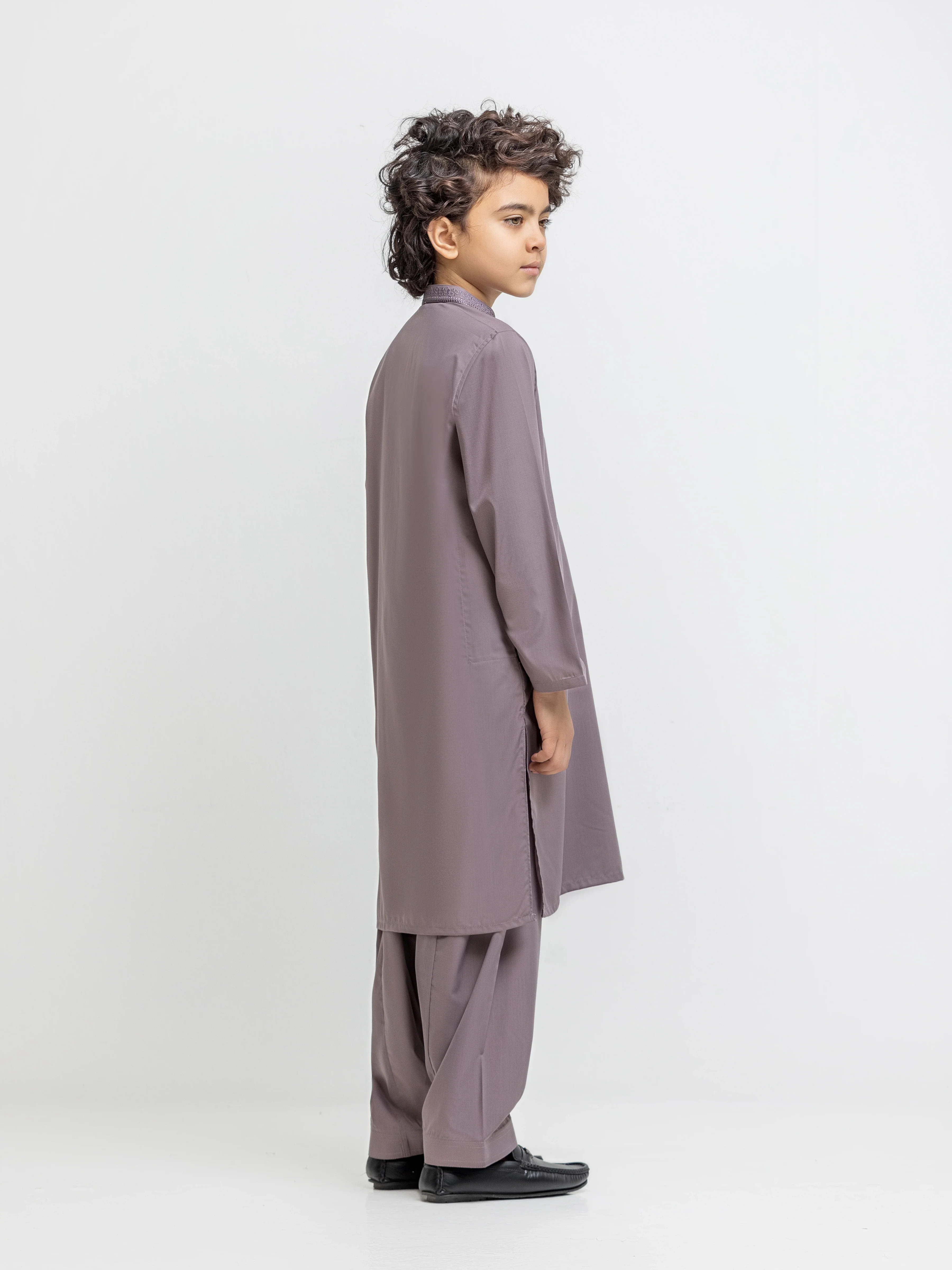Boy's Grey Kurta Shalwar - EBTKS5-4066 - Image 4