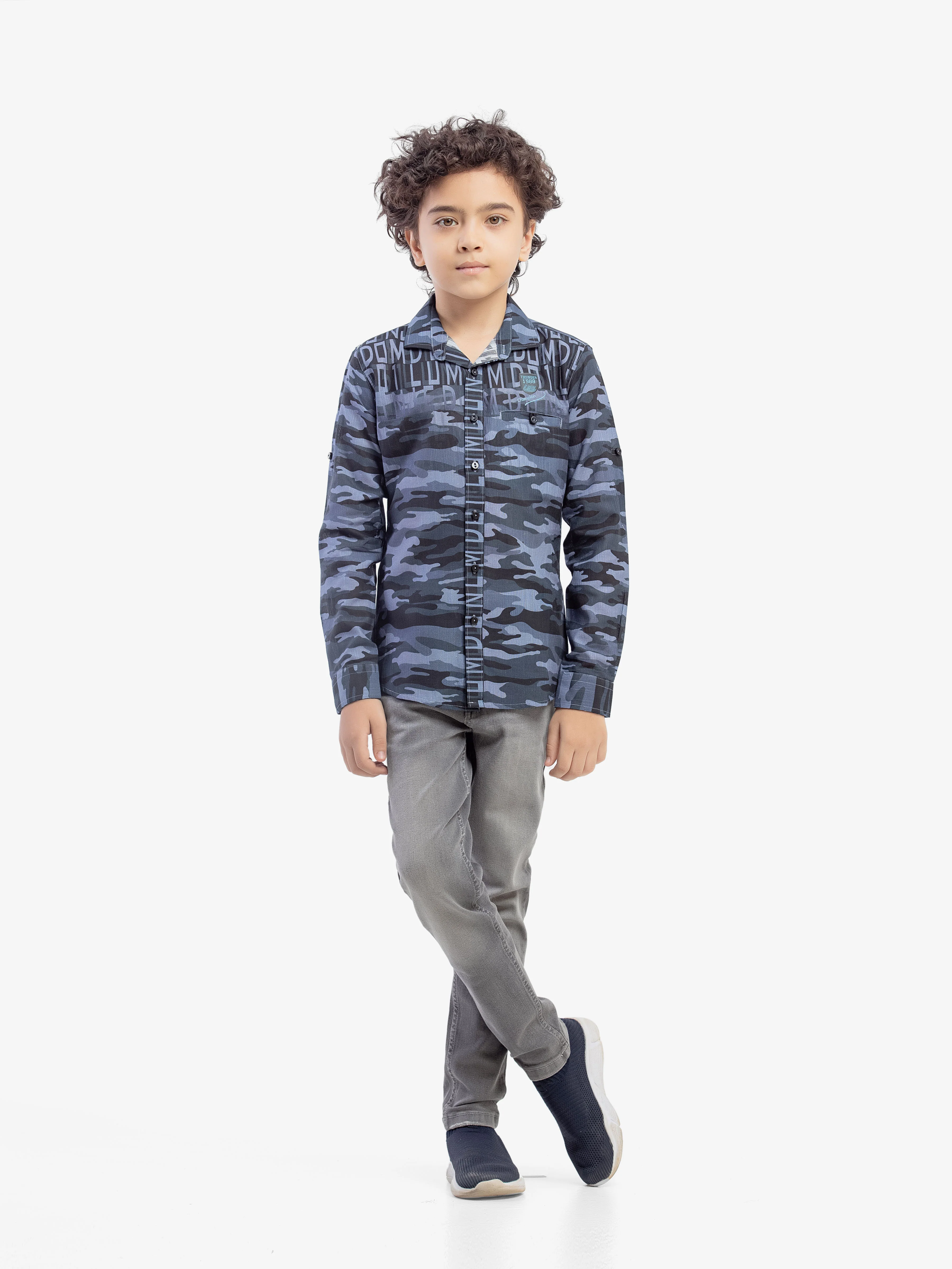 Boy's Grey Multi Shirt - EBTS5-27624 - Image 2