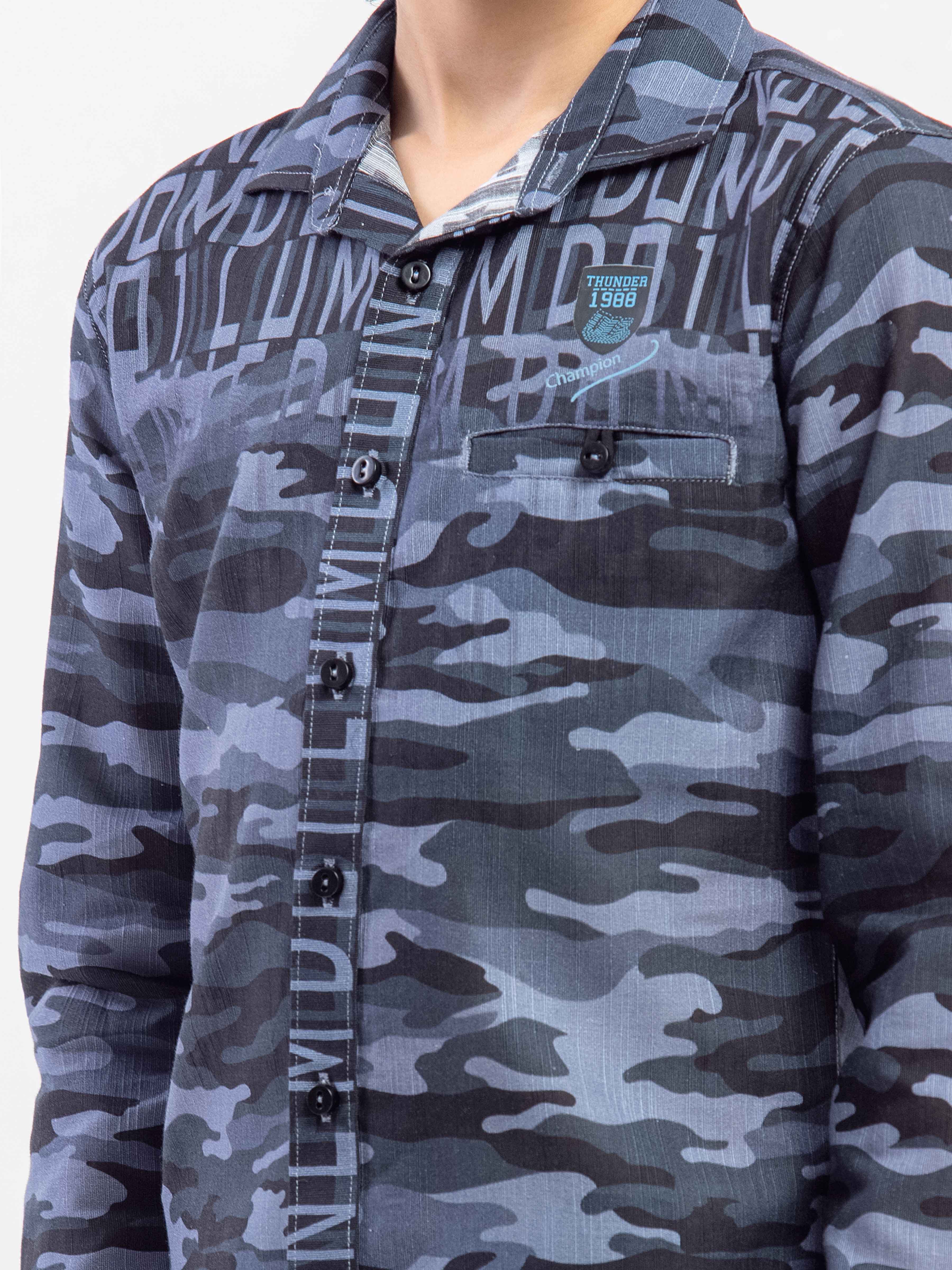 Boy's Grey Multi Shirt - EBTS5-27624 - Image 3