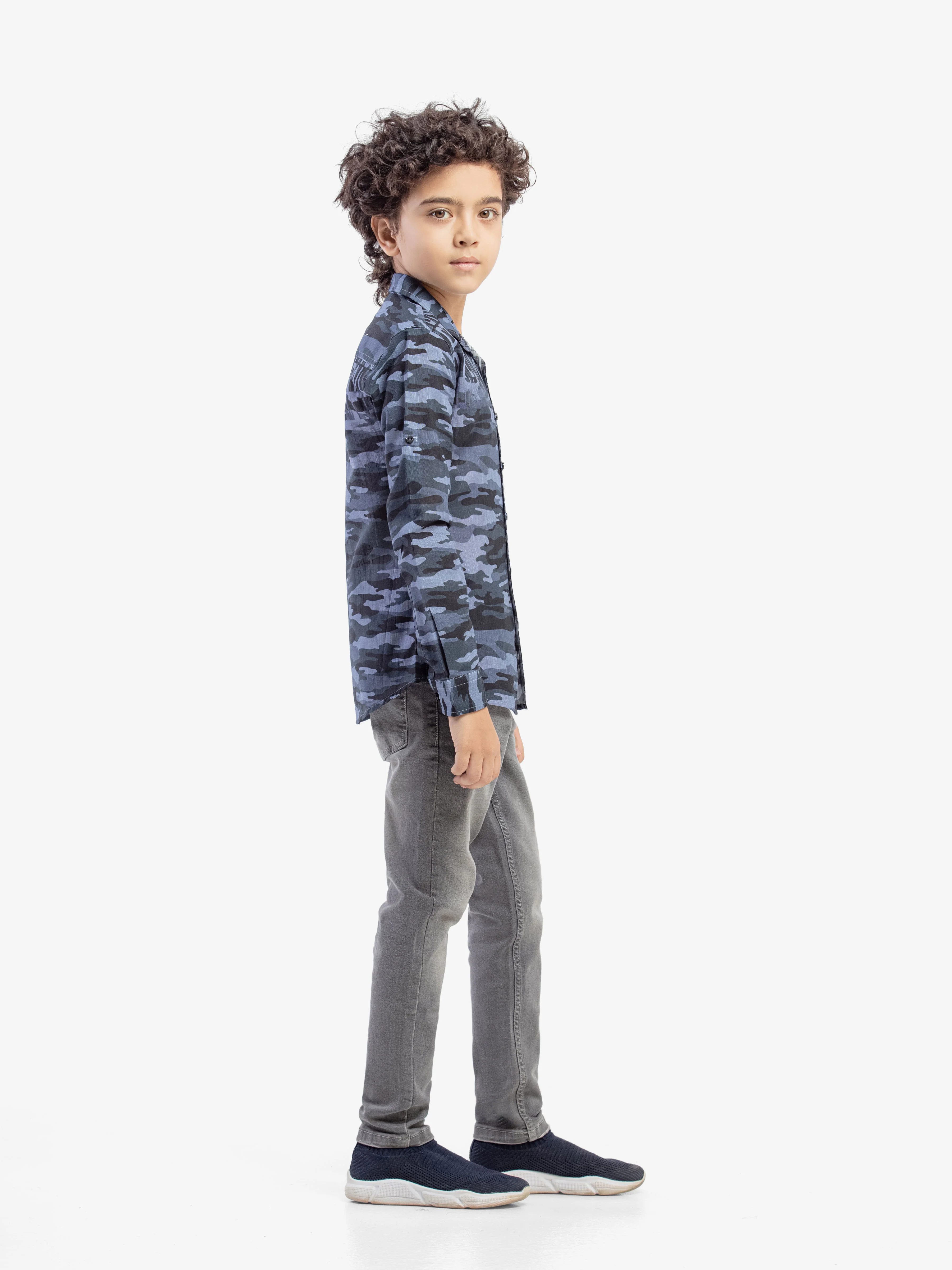 Boy's Grey Multi Shirt - EBTS5-27624 - Image 4