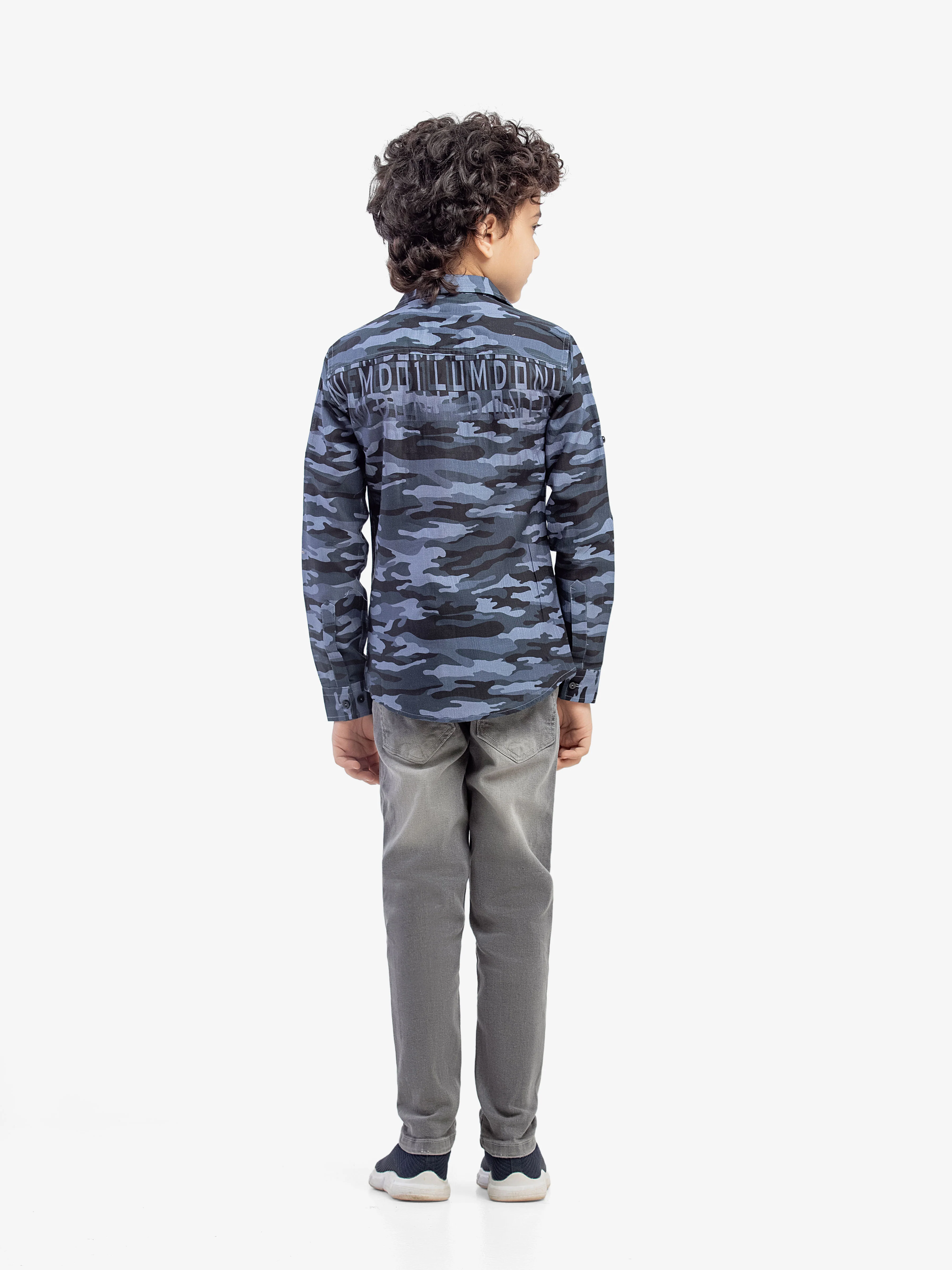 Boy's Grey Multi Shirt - EBTS5-27624 - Image 5