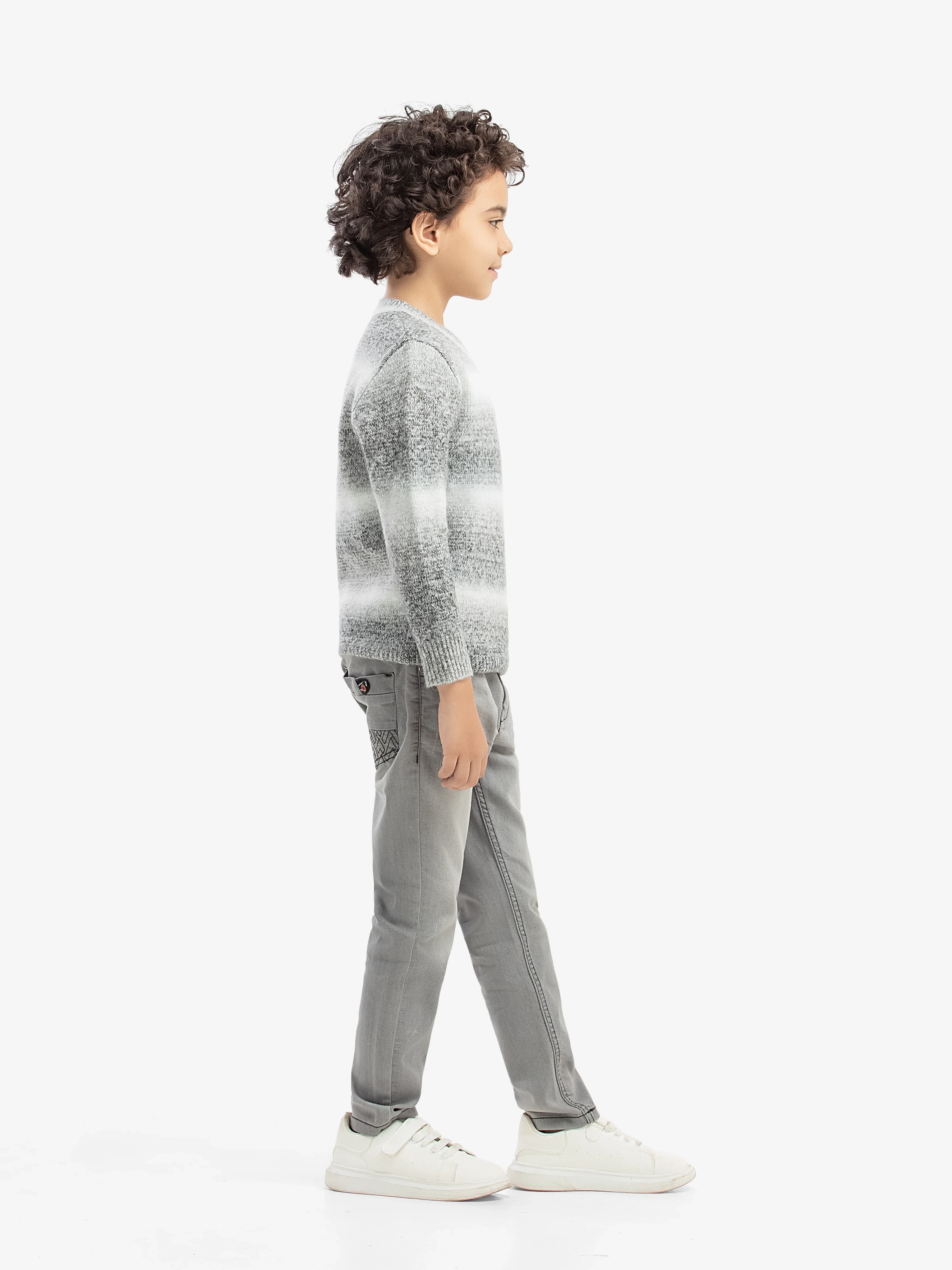 Boy's Grey Sweater - EBTSWT5-002 - Image 4