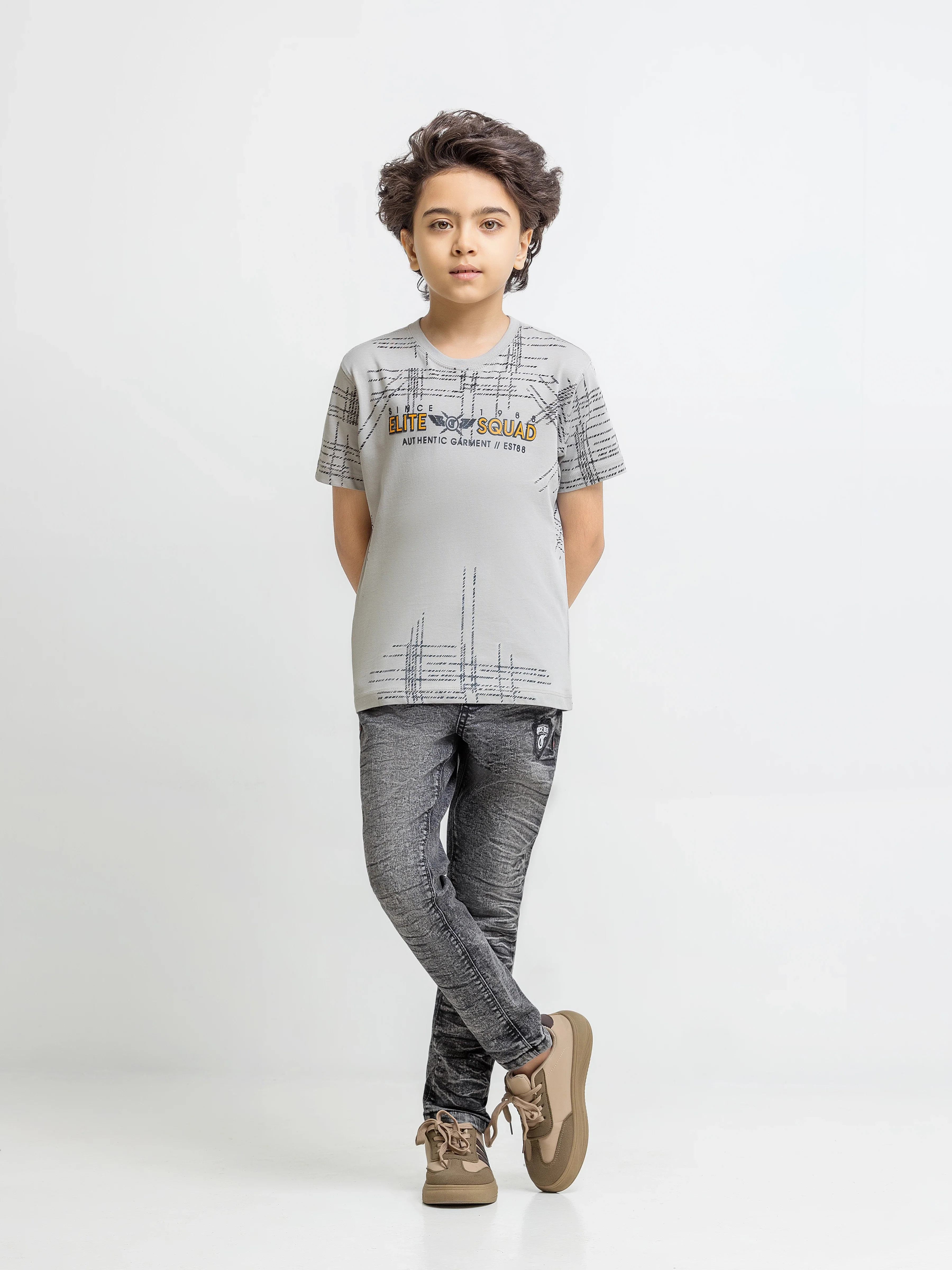 Boy's Grey T-Shirt - EBTTS5-033 - Image 2