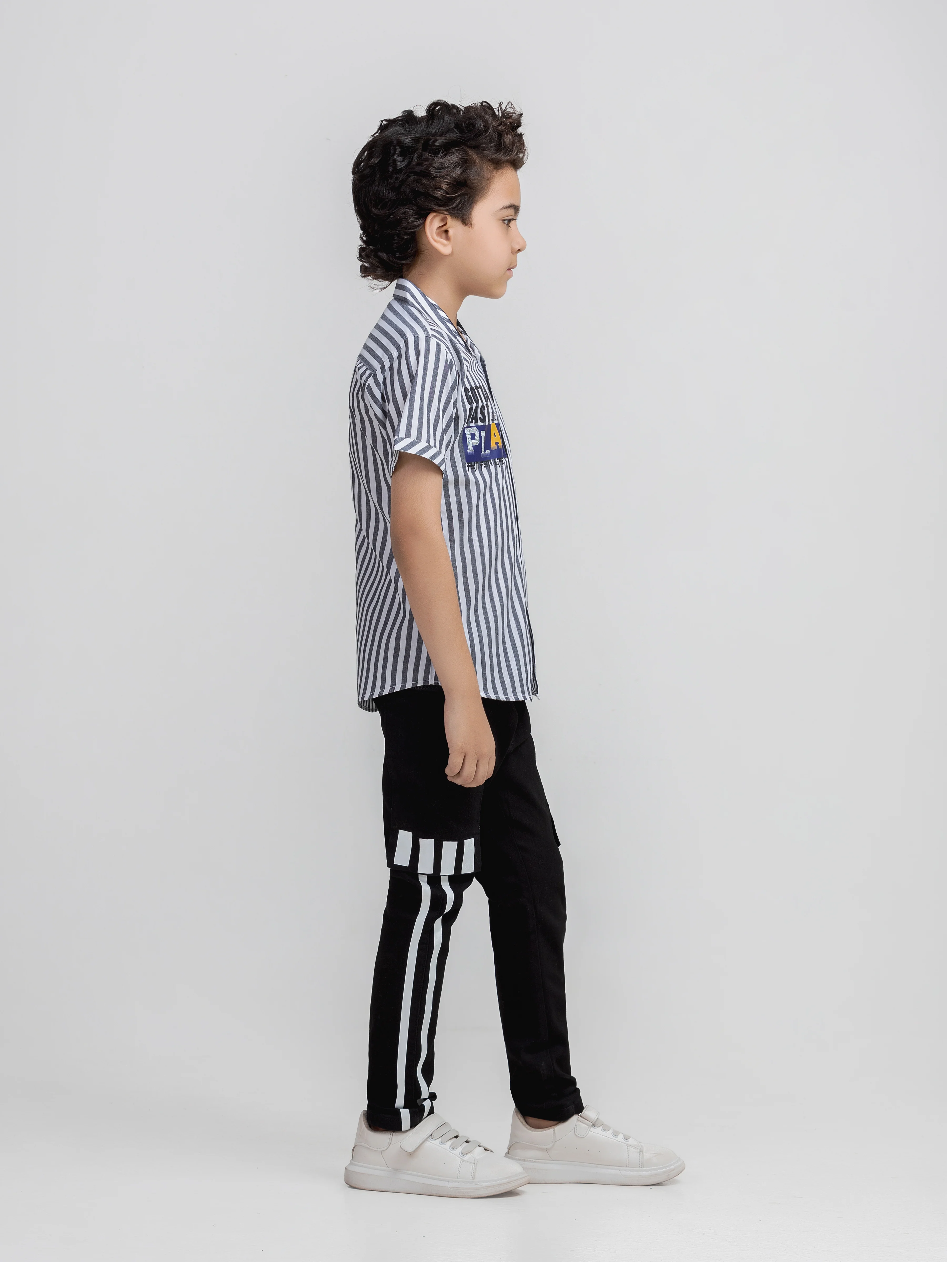 Boy's Grey & White Shirt - EBTSH6-27703 - Image 4