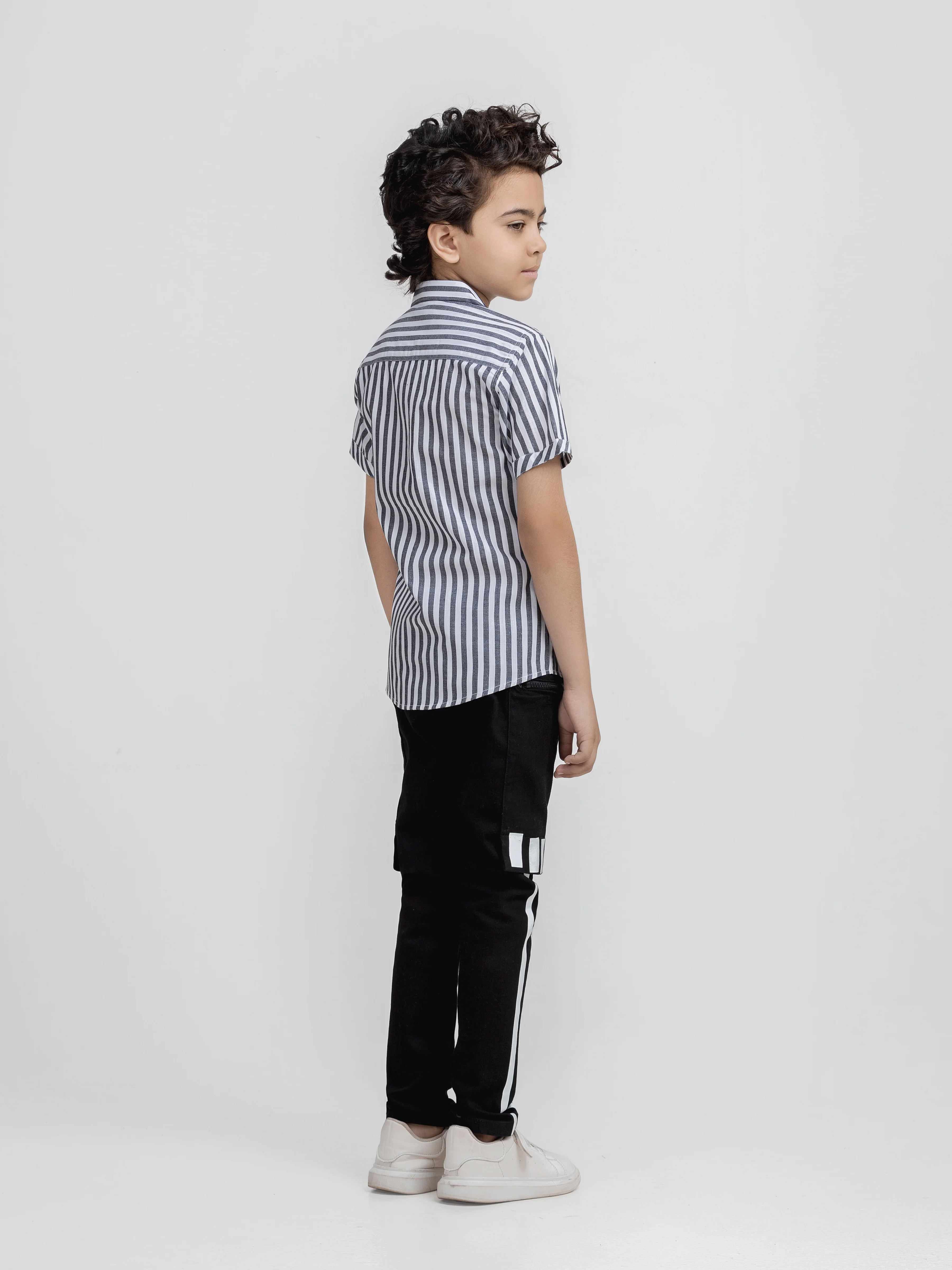 Boy's Grey & White Shirt - EBTSH6-27703 - Image 5