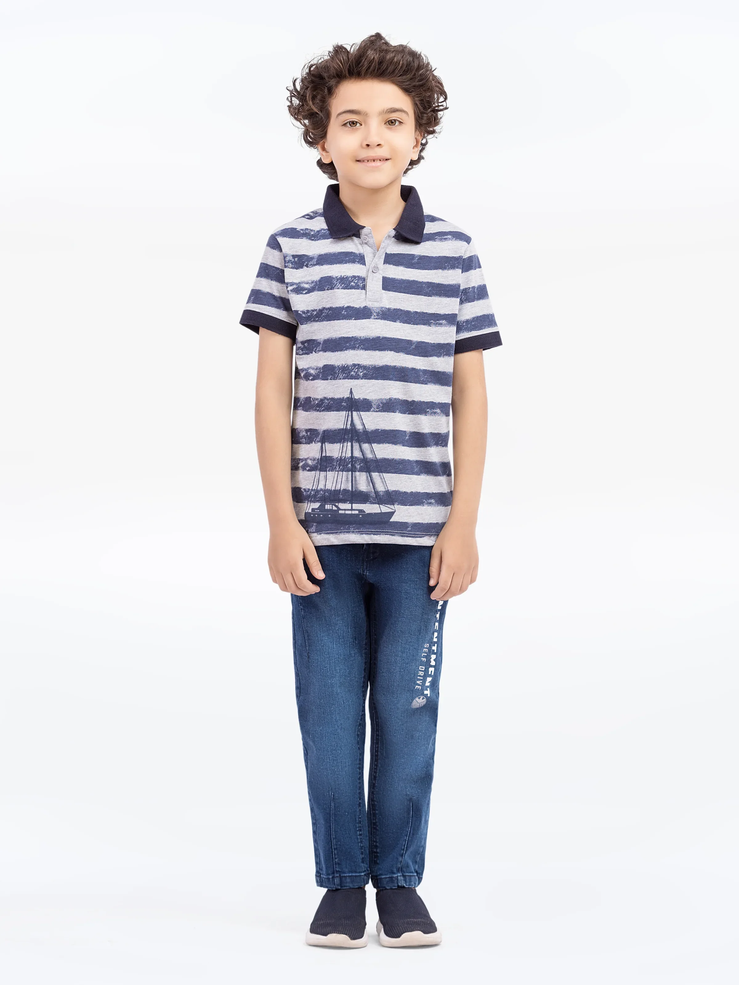 Boy's Heather-Grey Polo Shirt - EBTPS5-001 - Image 2