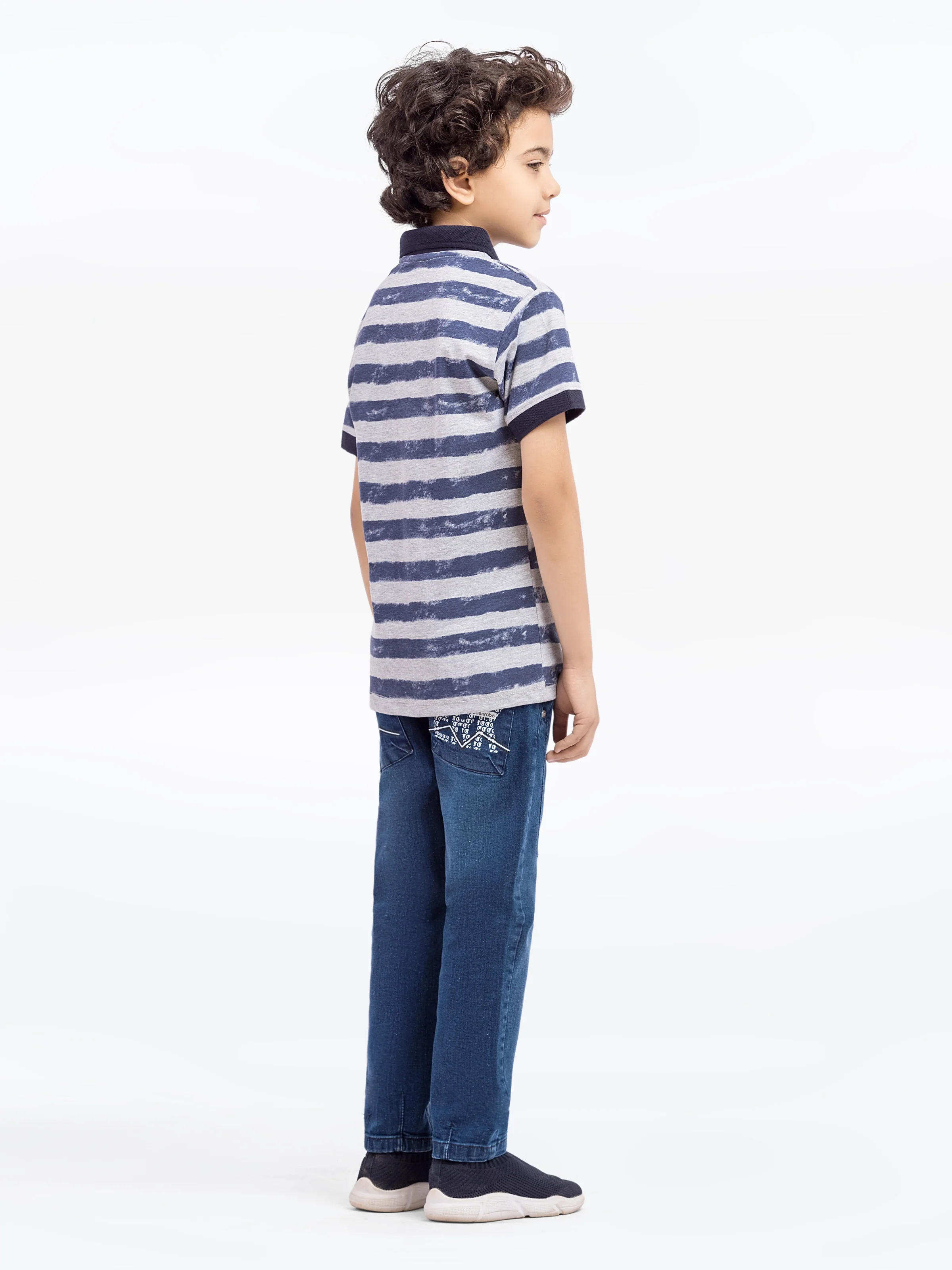 Boy's Heather-Grey Polo Shirt - EBTPS5-001 - Image 5