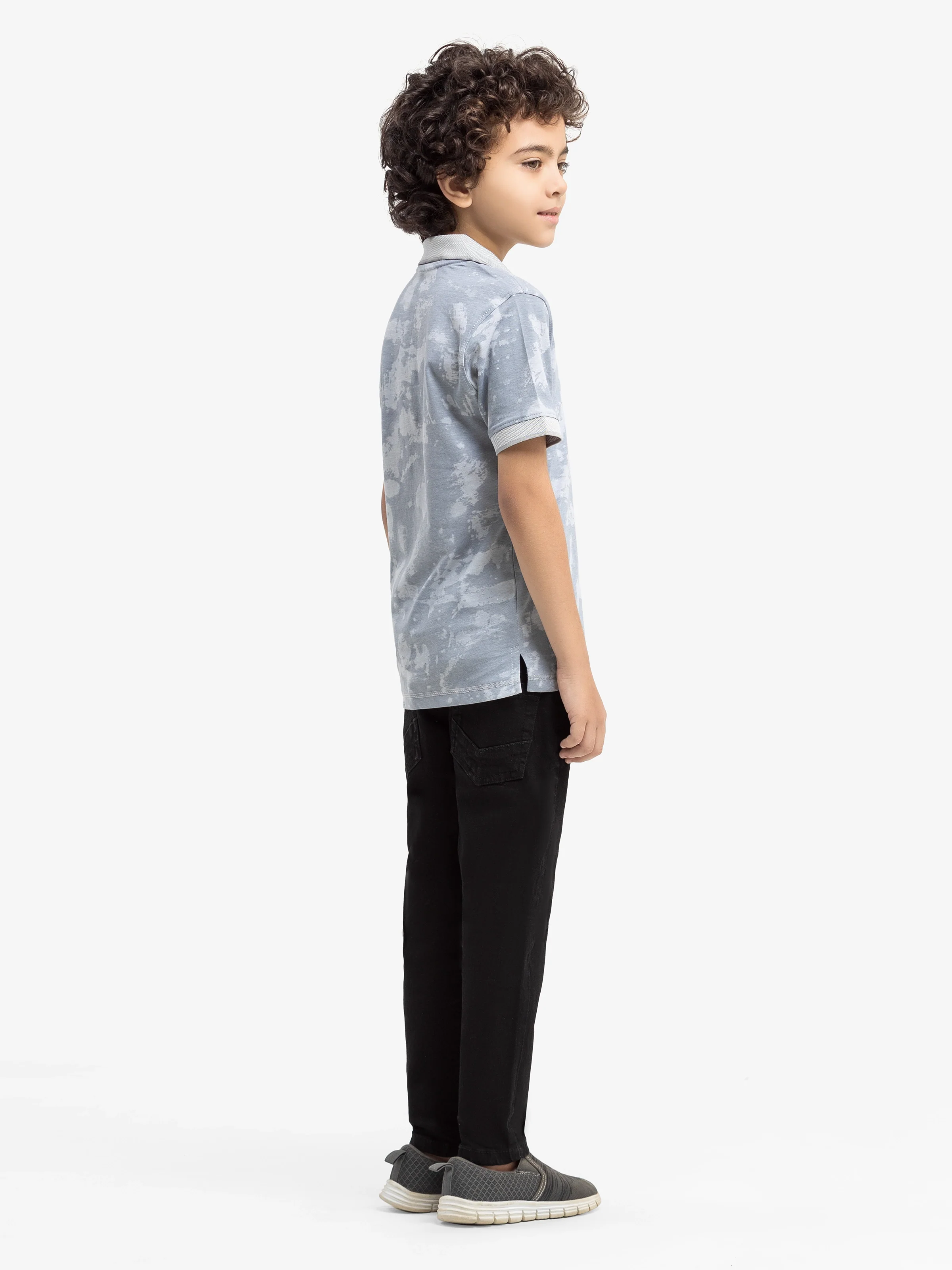 Boy's Heather-Grey Polo Shirt - EBTPS5-003 - Image 3