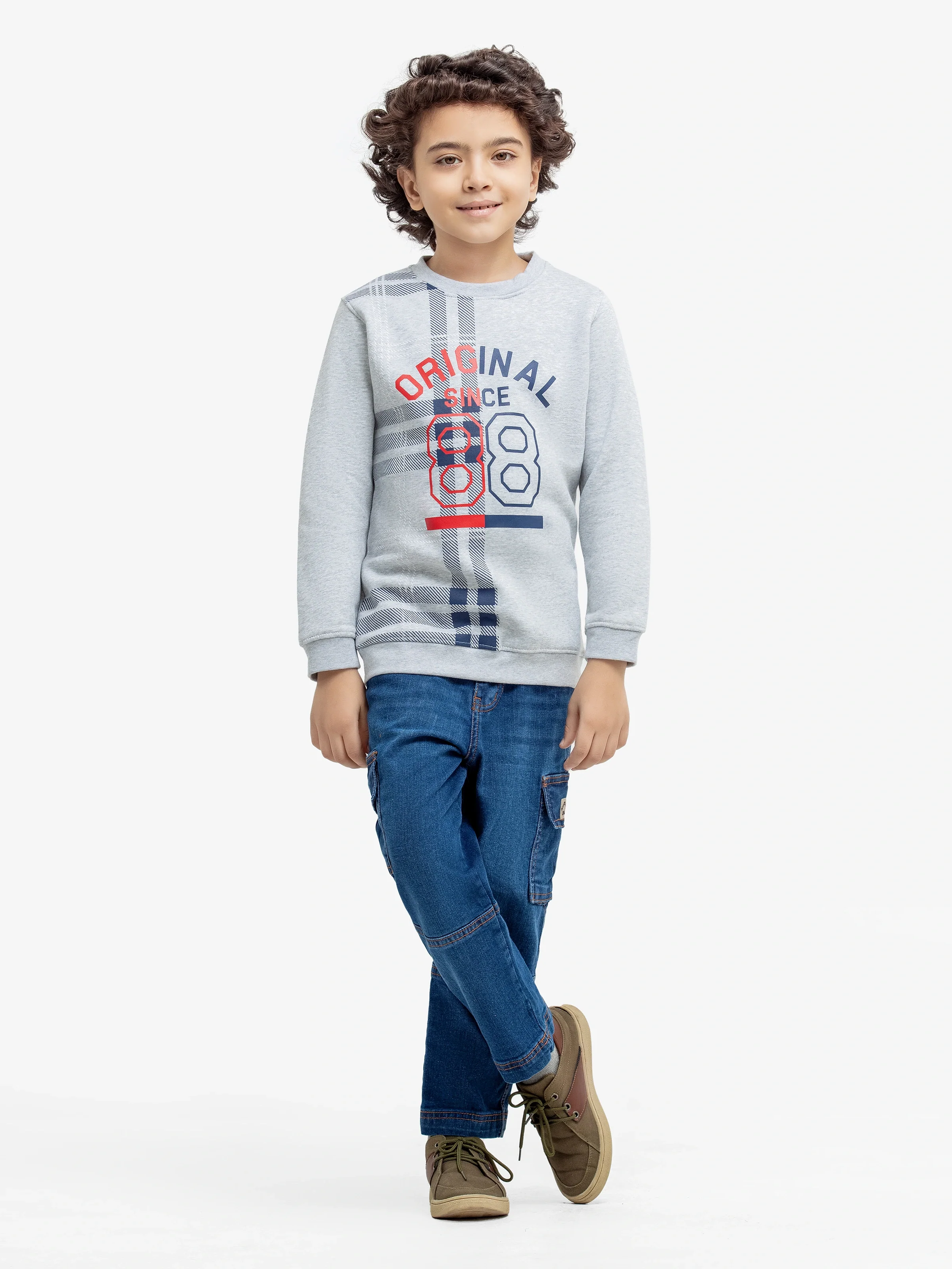 Boy's Heather-Grey Sweatshirt - EBTSS24-013 - Image 2
