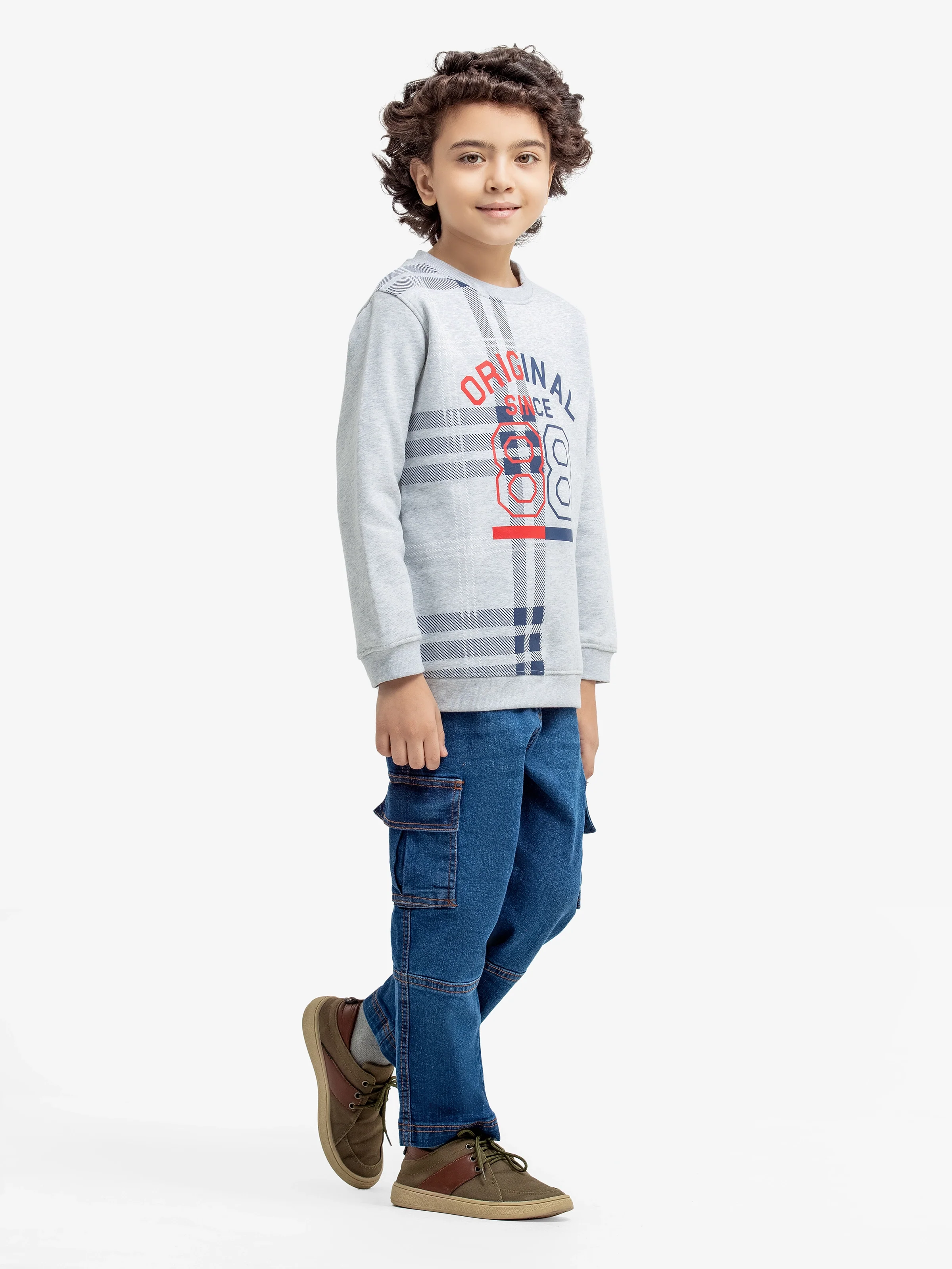 Boy's Heather-Grey Sweatshirt - EBTSS24-013 - Image 4