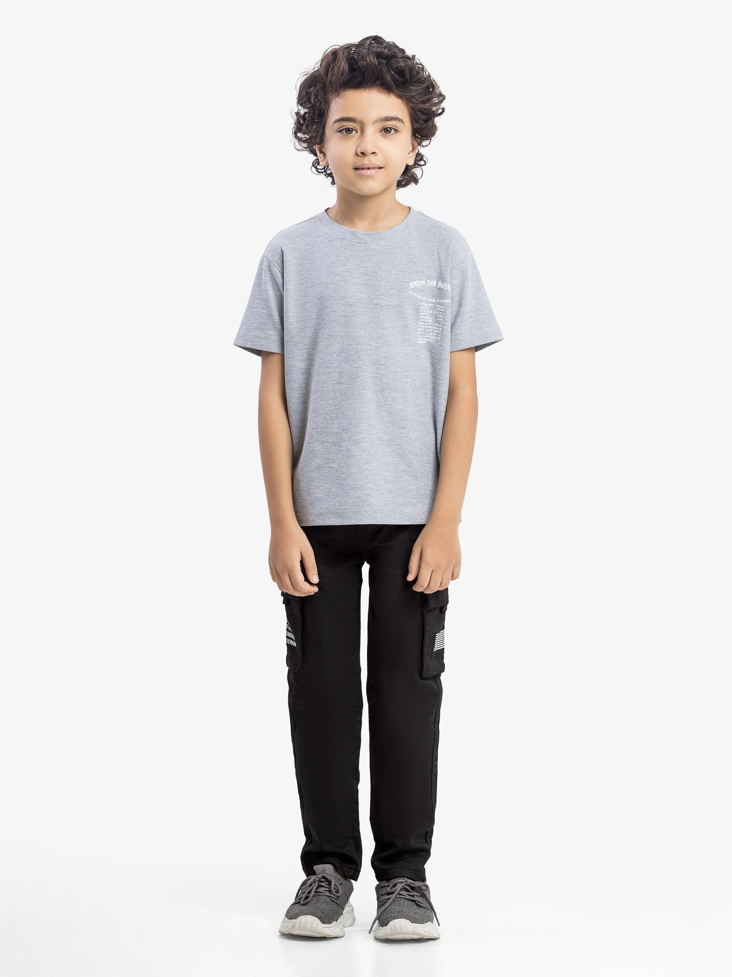 Boy's Heather Grey T-Shirt - EBTTS5-035 - Image 3