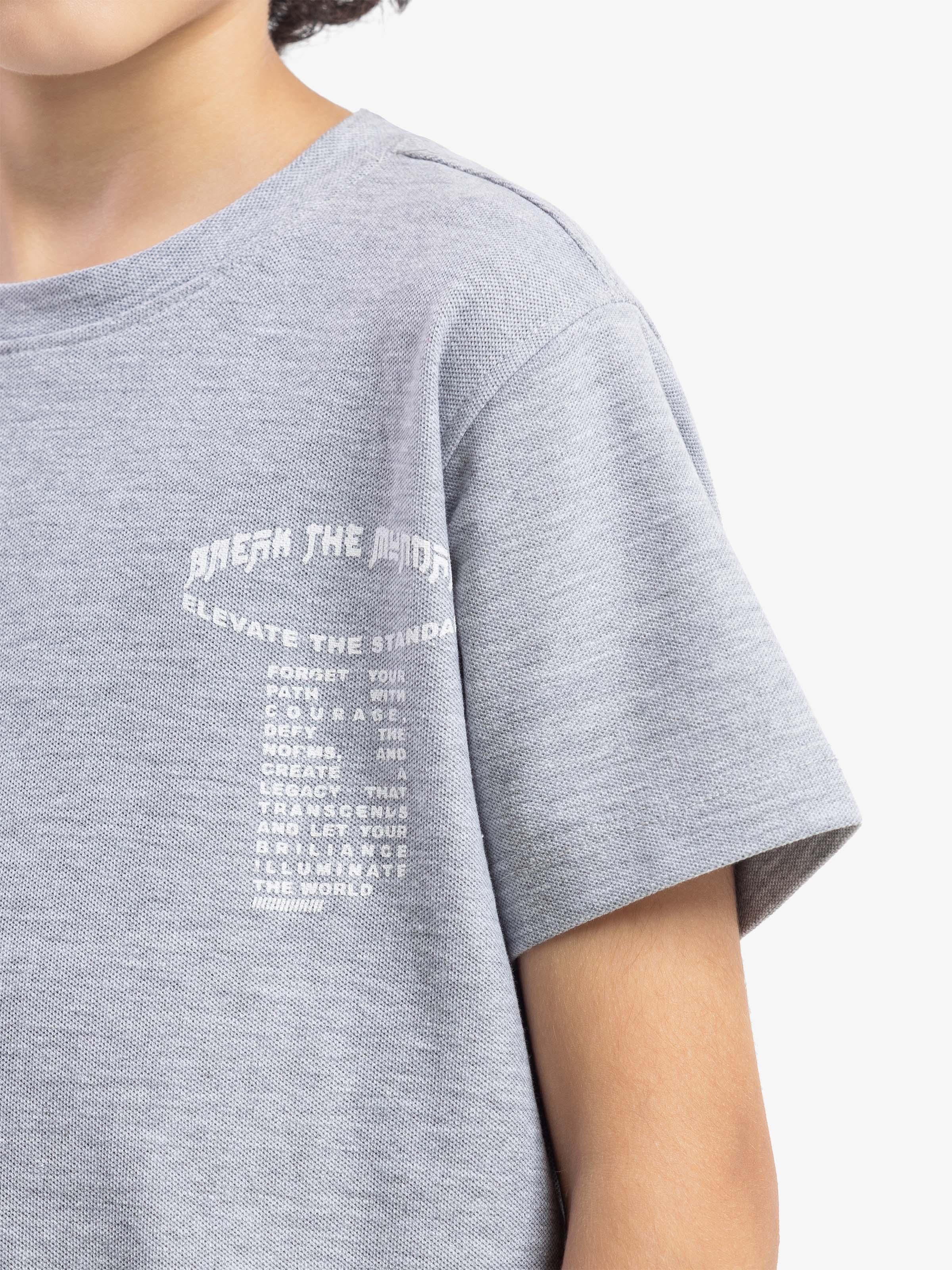 Boy's Heather Grey T-Shirt - EBTTS5-035 - Image 5