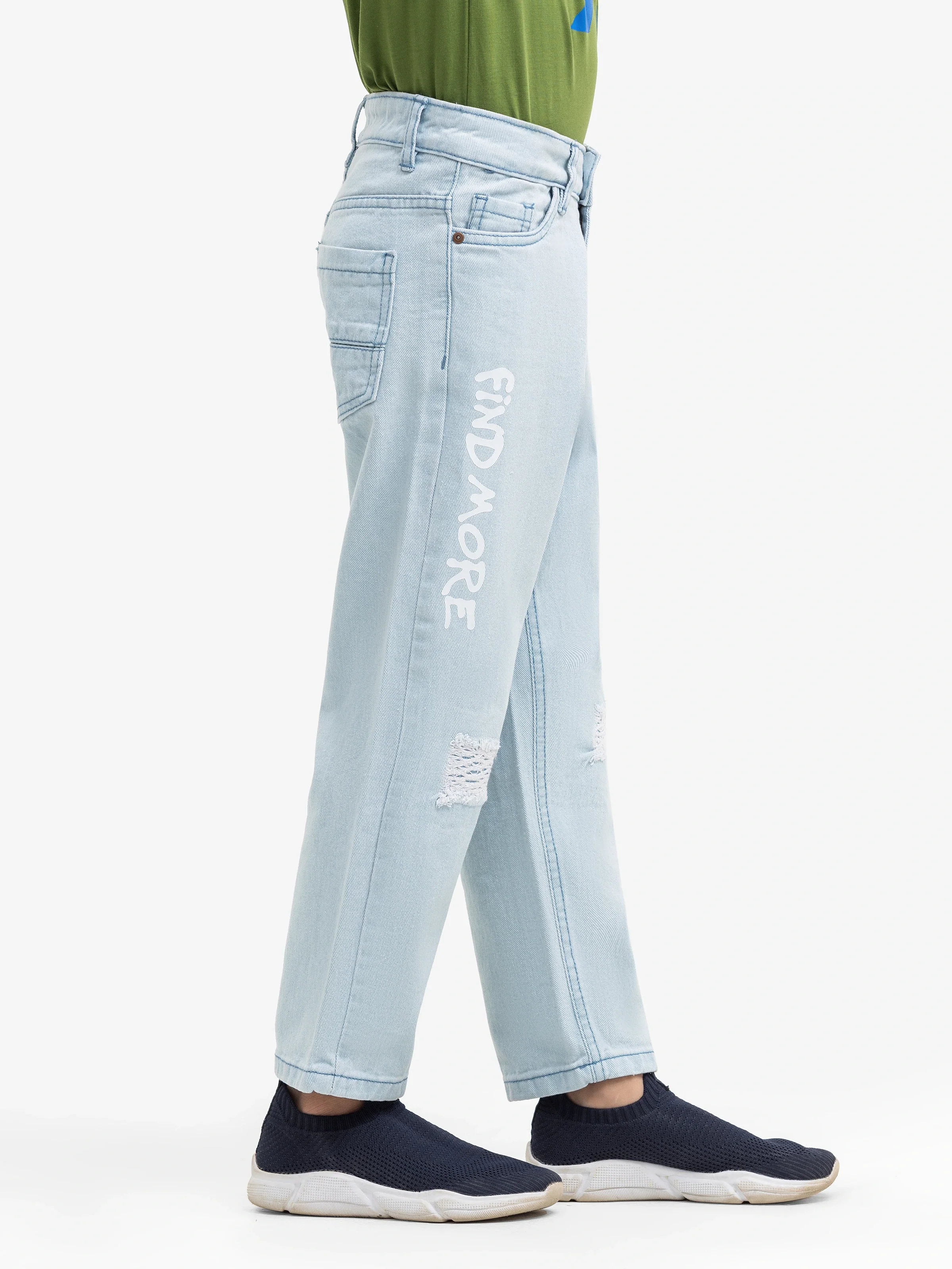 Boy's Ice Blue Denim Pant - EBBDP5-010 - Image 3
