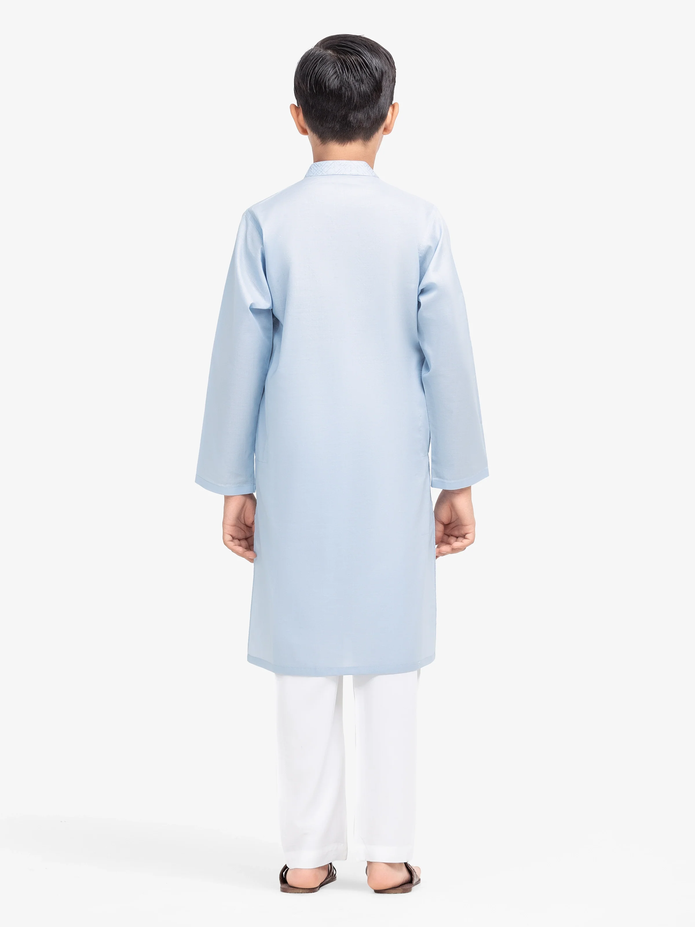 Boy's Ice Blue Kurta - EBTK25-4000 - Image 5
