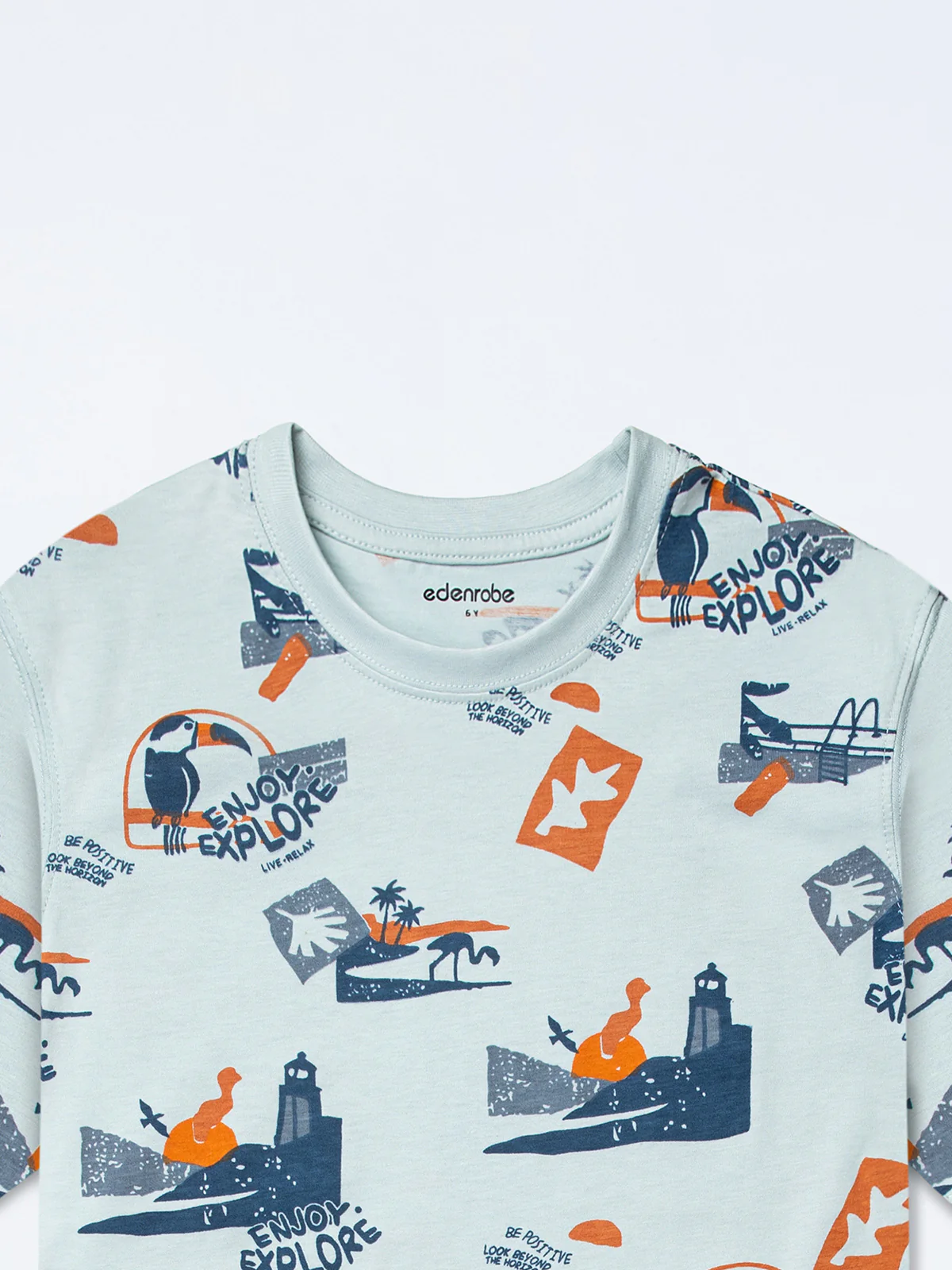 Boy's Light Aqua T-Shirt - EBTTS24-048 - Image 2