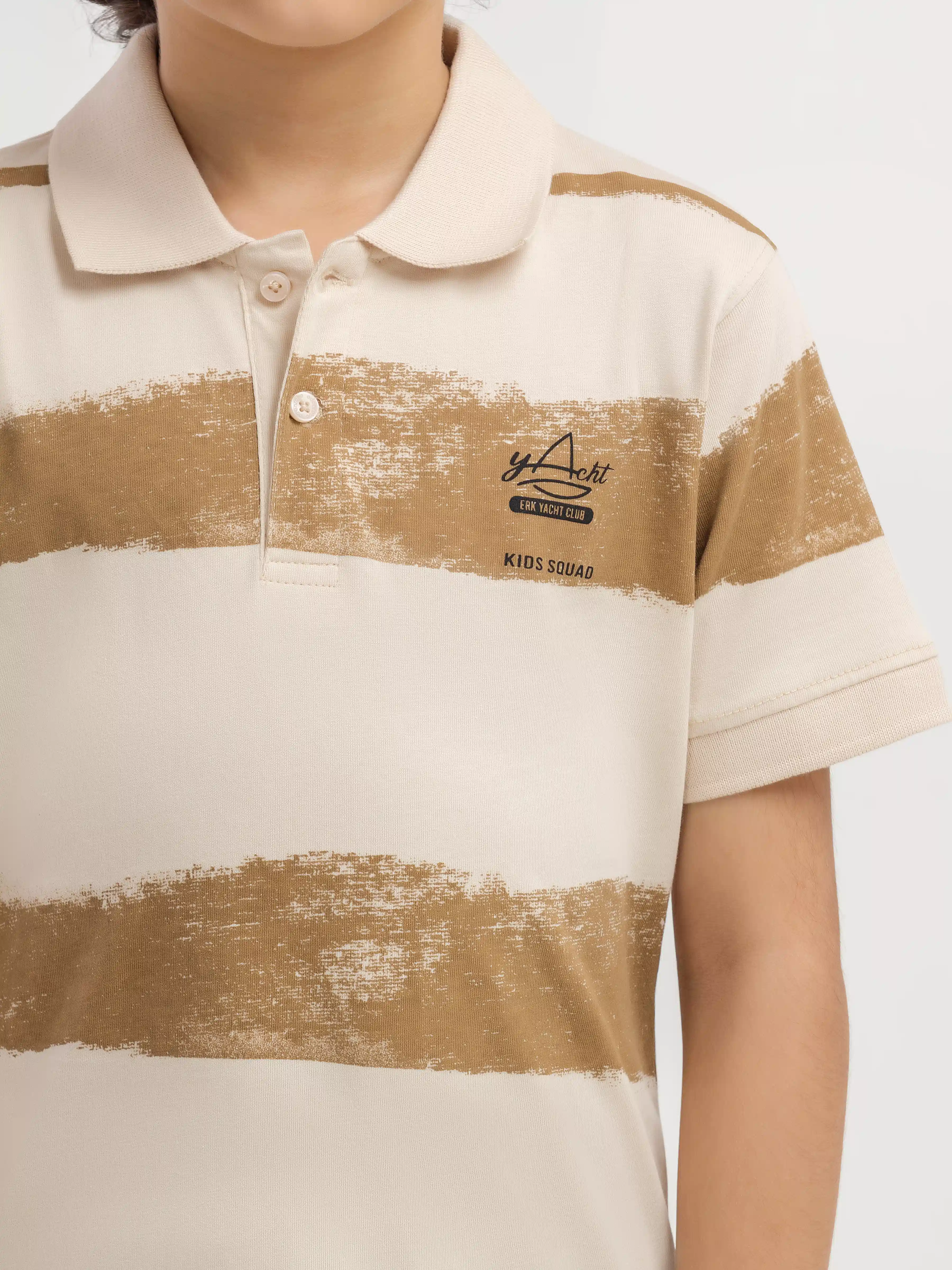 Boy's Light Beige Polo Shirt - EBTPS6-045 - Image 3