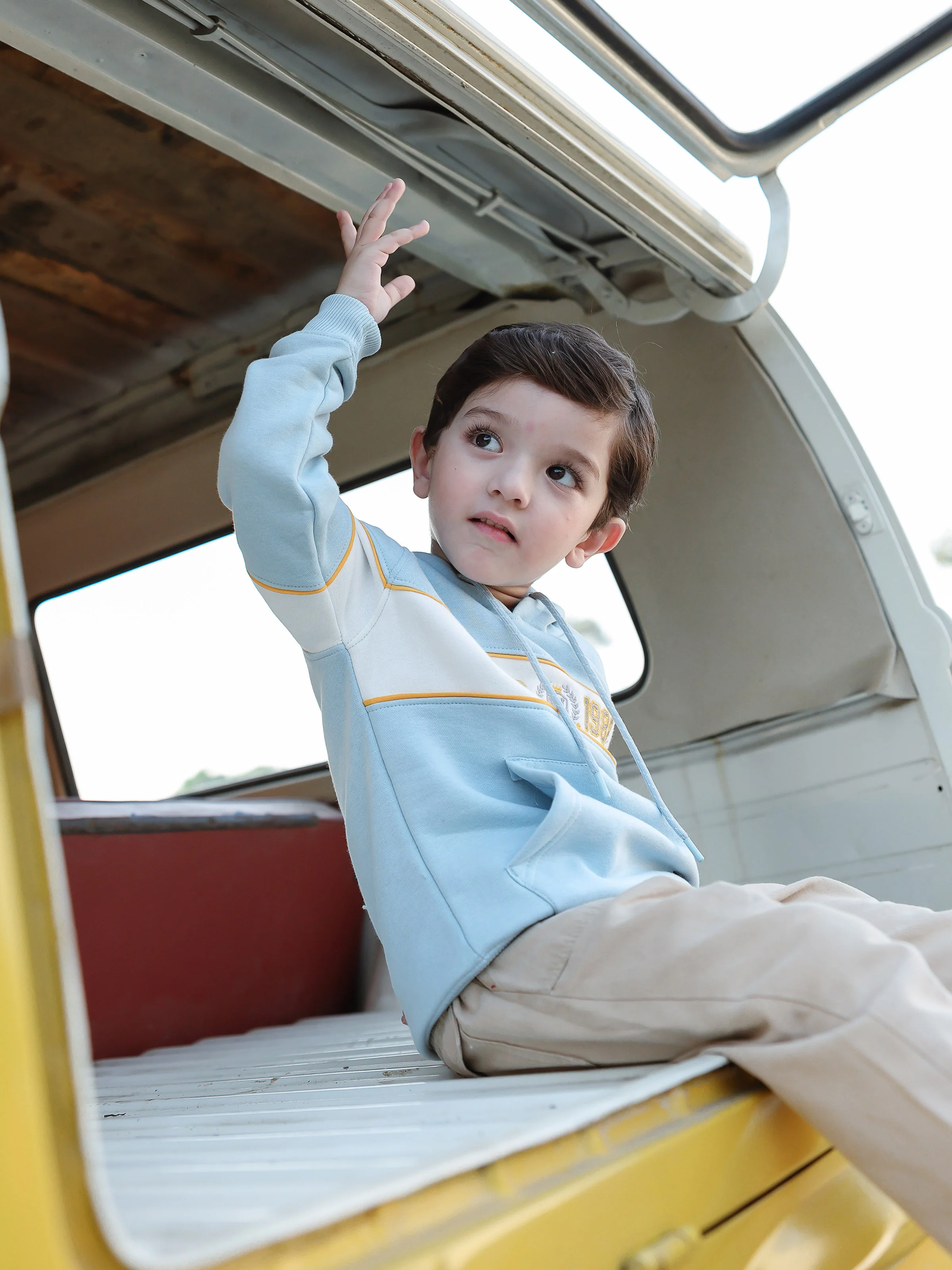 Boy's Light Blue Hoodie - EBTH5-019 - Image 3
