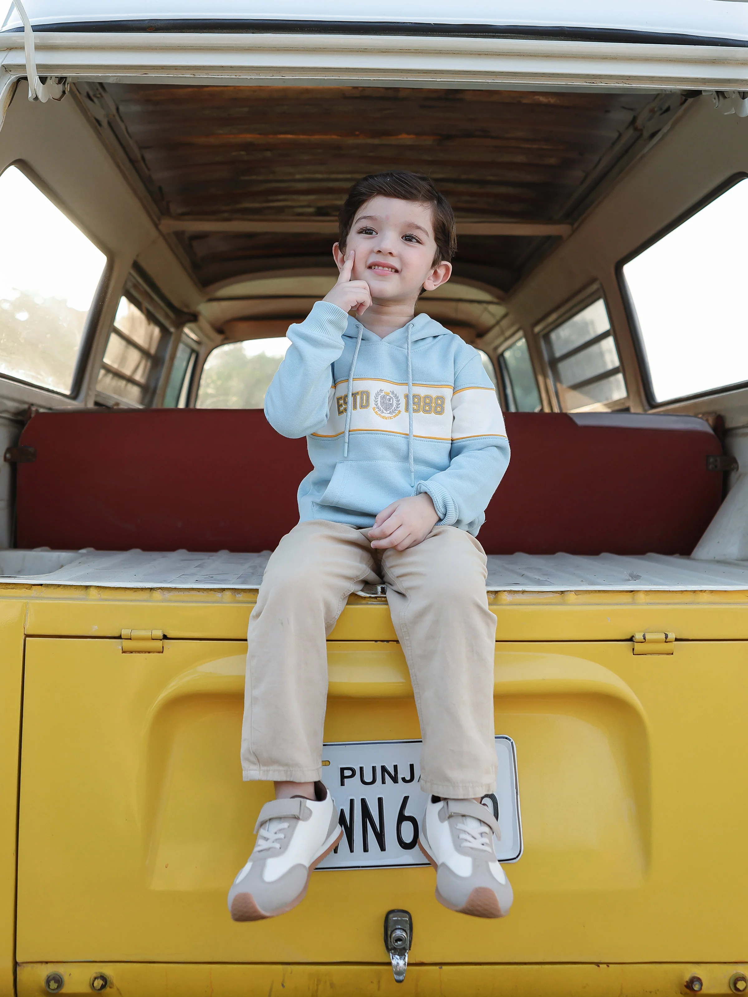 Boy's Light Blue Hoodie - EBTH5-019 - Image 5