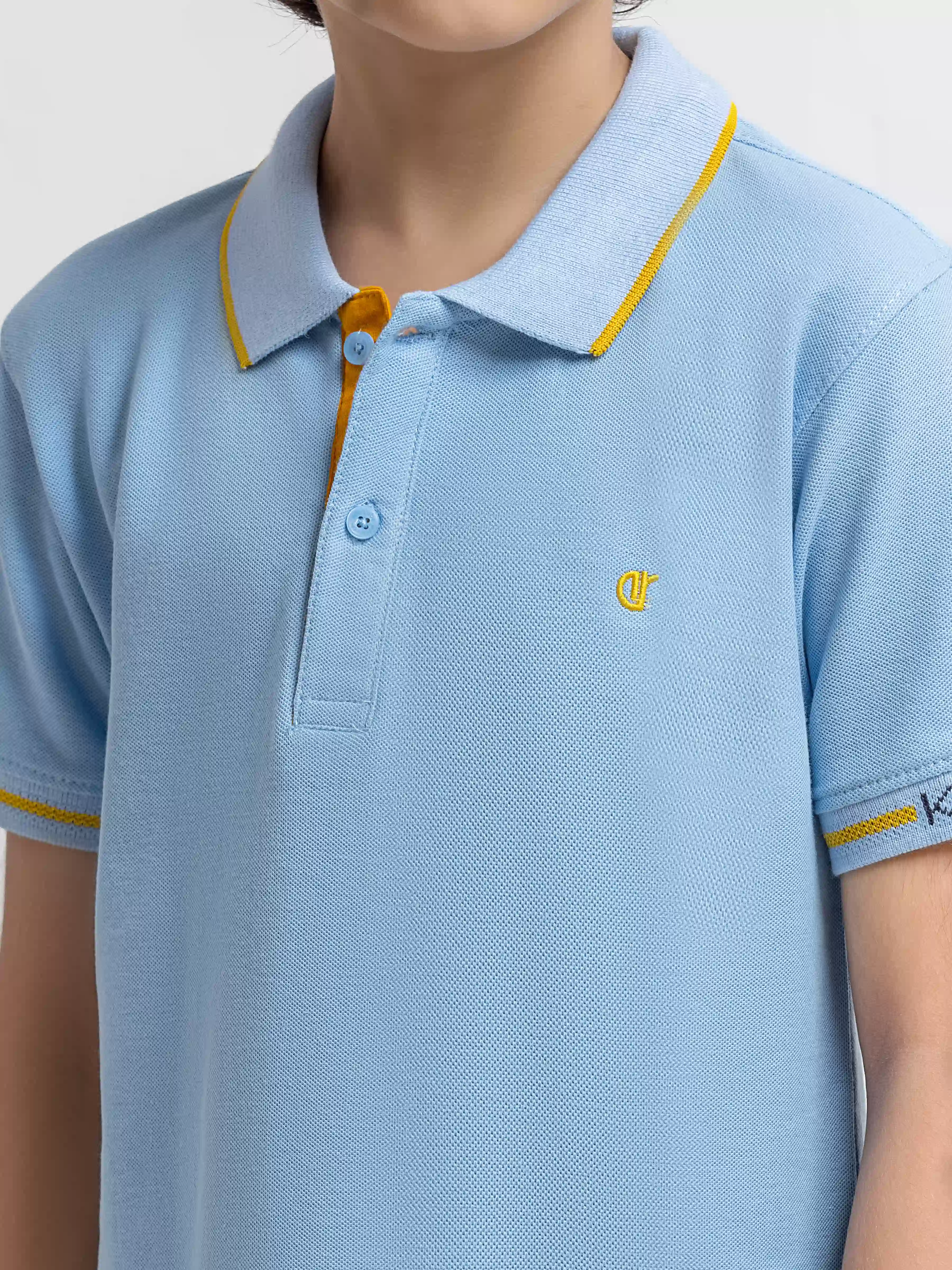 Boy's Light Blue Polo Shirt - EBTPS6-042 - Image 3