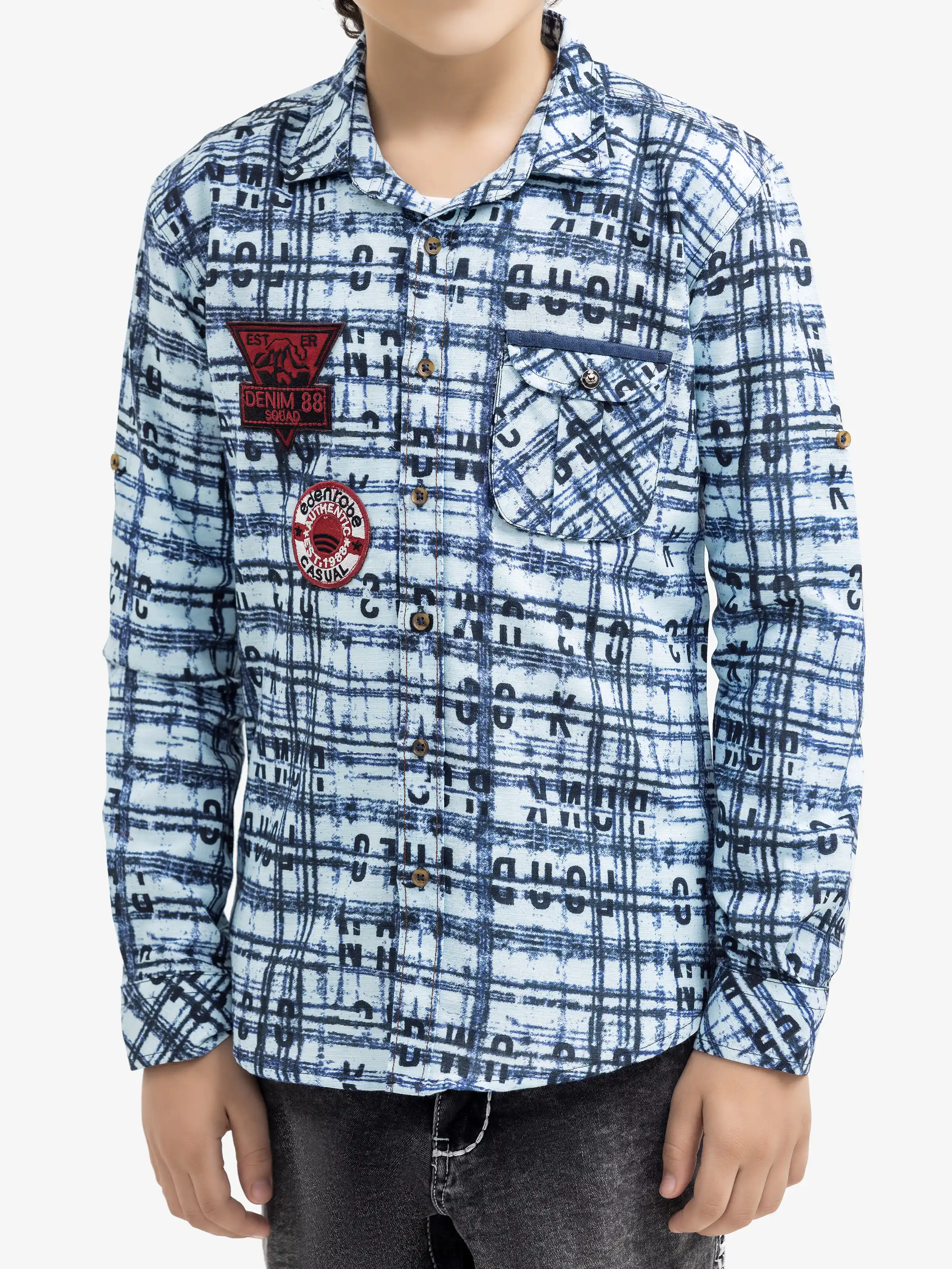 Boy's Light Blue Shirt - EBTS5-27597 - Image 3