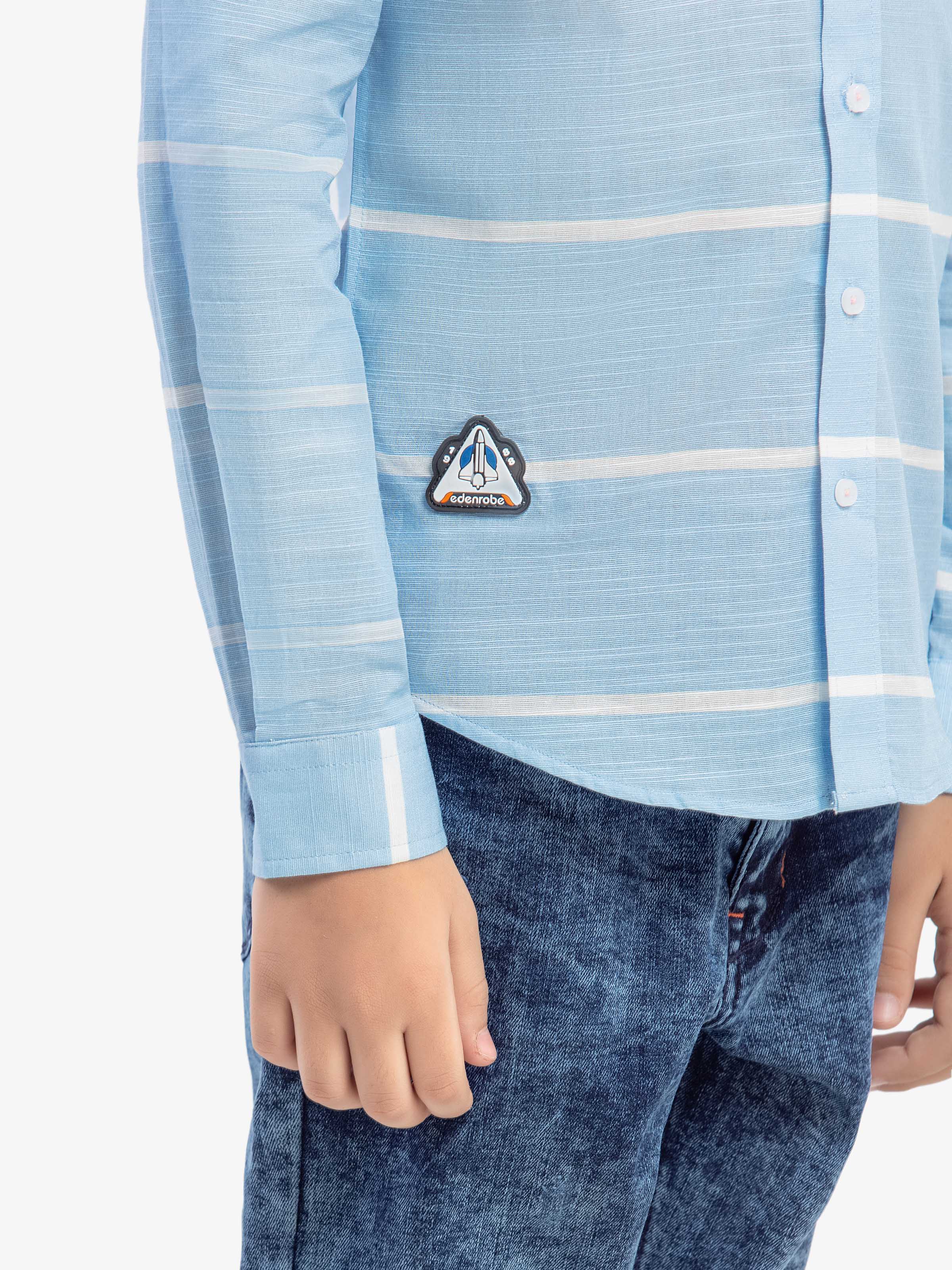 Boy's Light Blue Shirt - EBTS5-27617 - Image 4