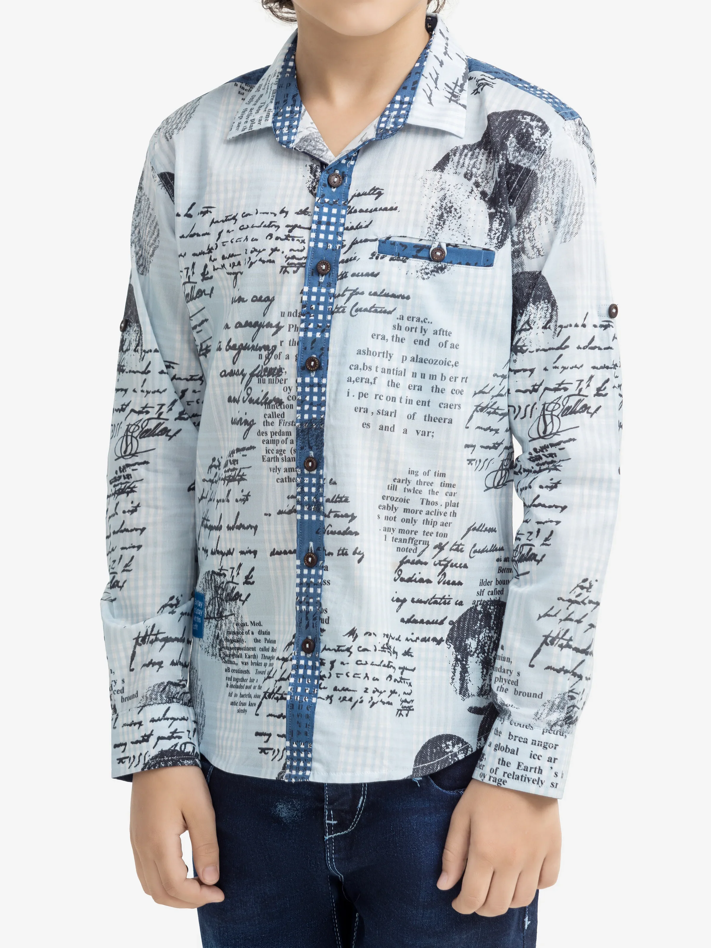 Boy's Light Blue Shirt - EBTS5-27626 - Image 3