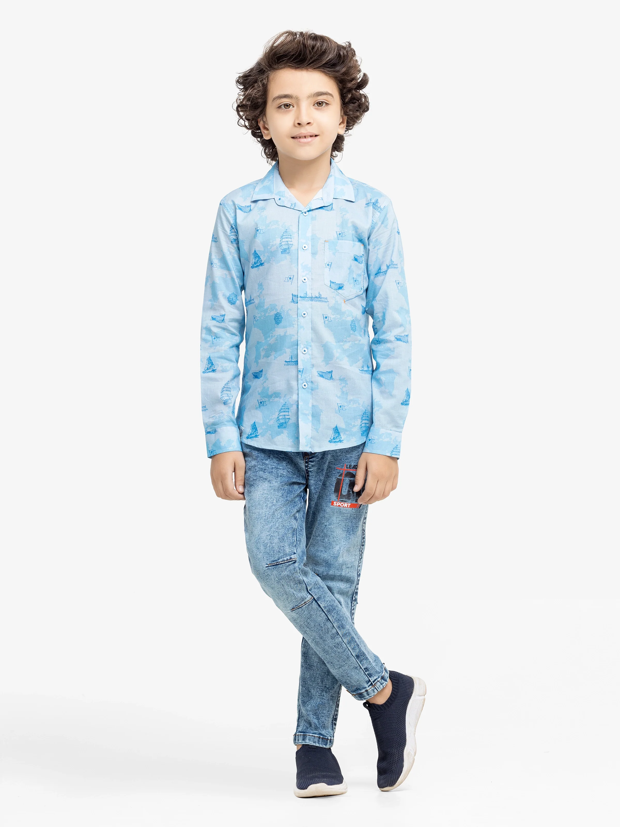 Boy's Light Blue Shirt - EBTS5-27627 - Image 2