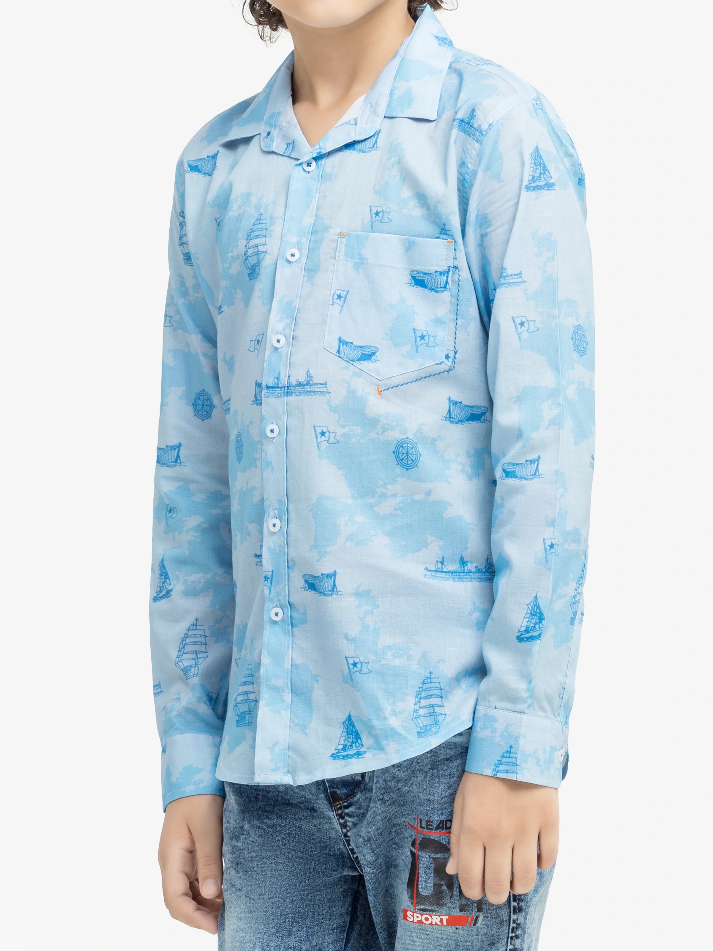 Boy's Light Blue Shirt - EBTS5-27627 - Image 3